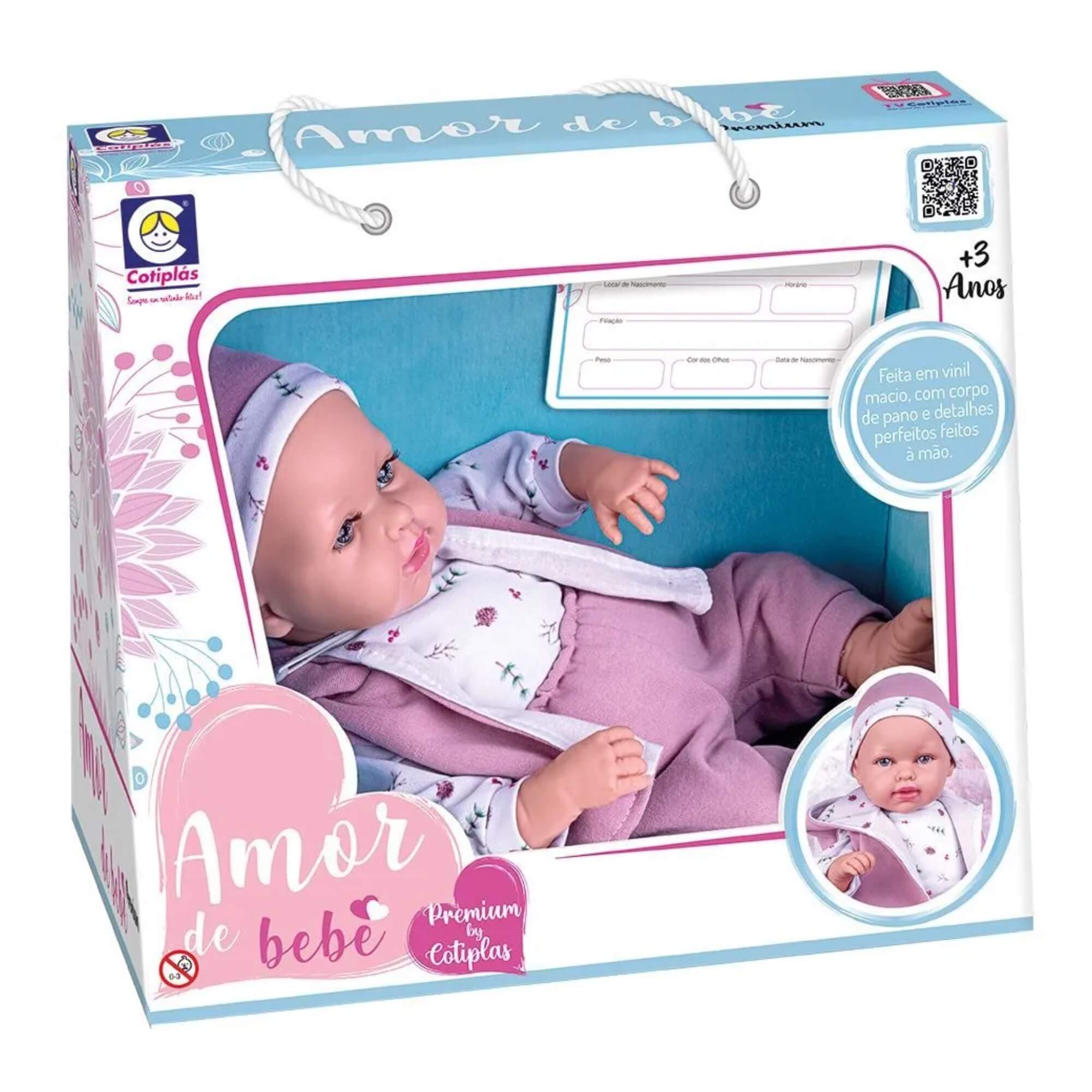 Boneca Amor de Bebê Premium Cotiplás - 2923