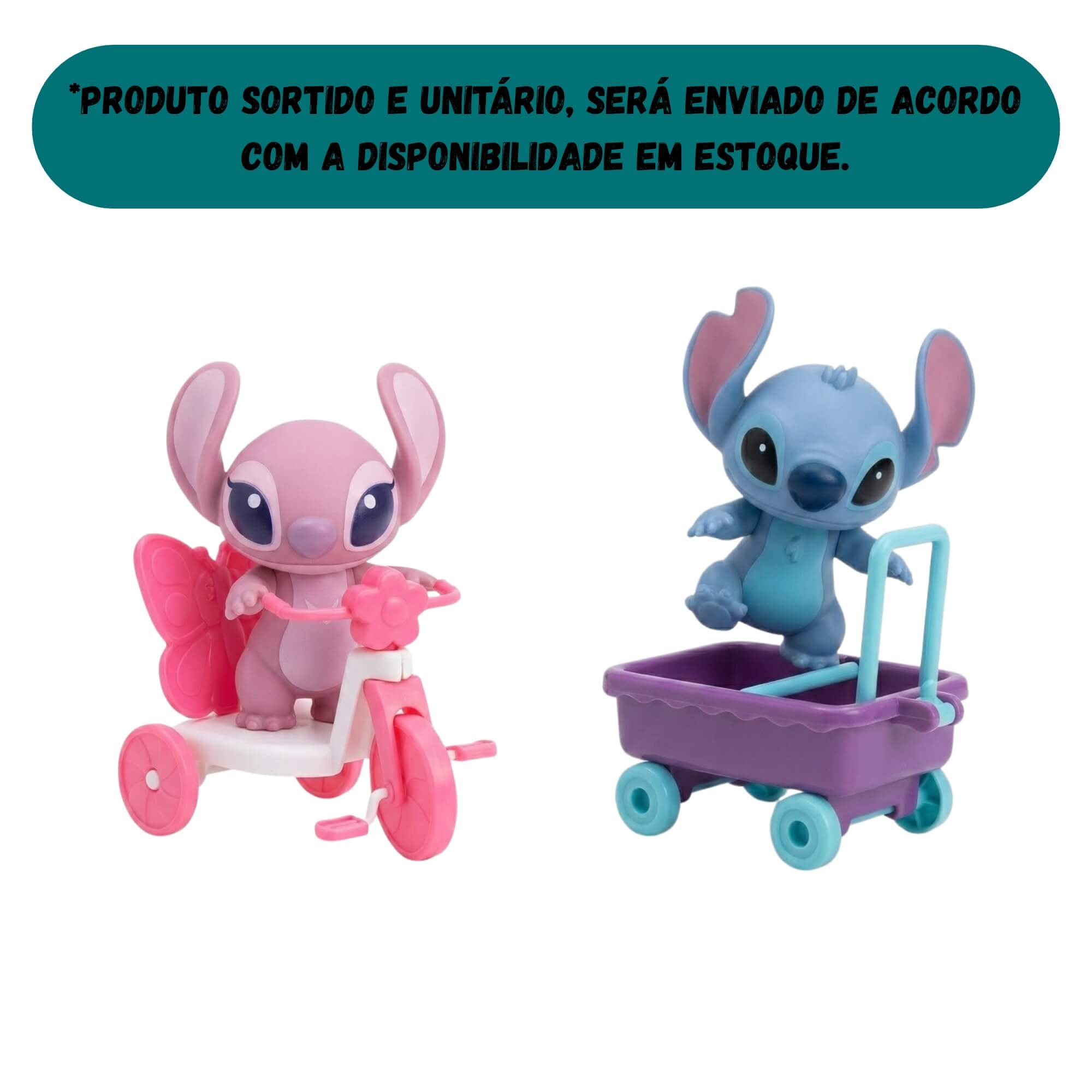 Boneco Stitch Hora Da Aventura Disney Sortido e unitário Cotiplás - 2940