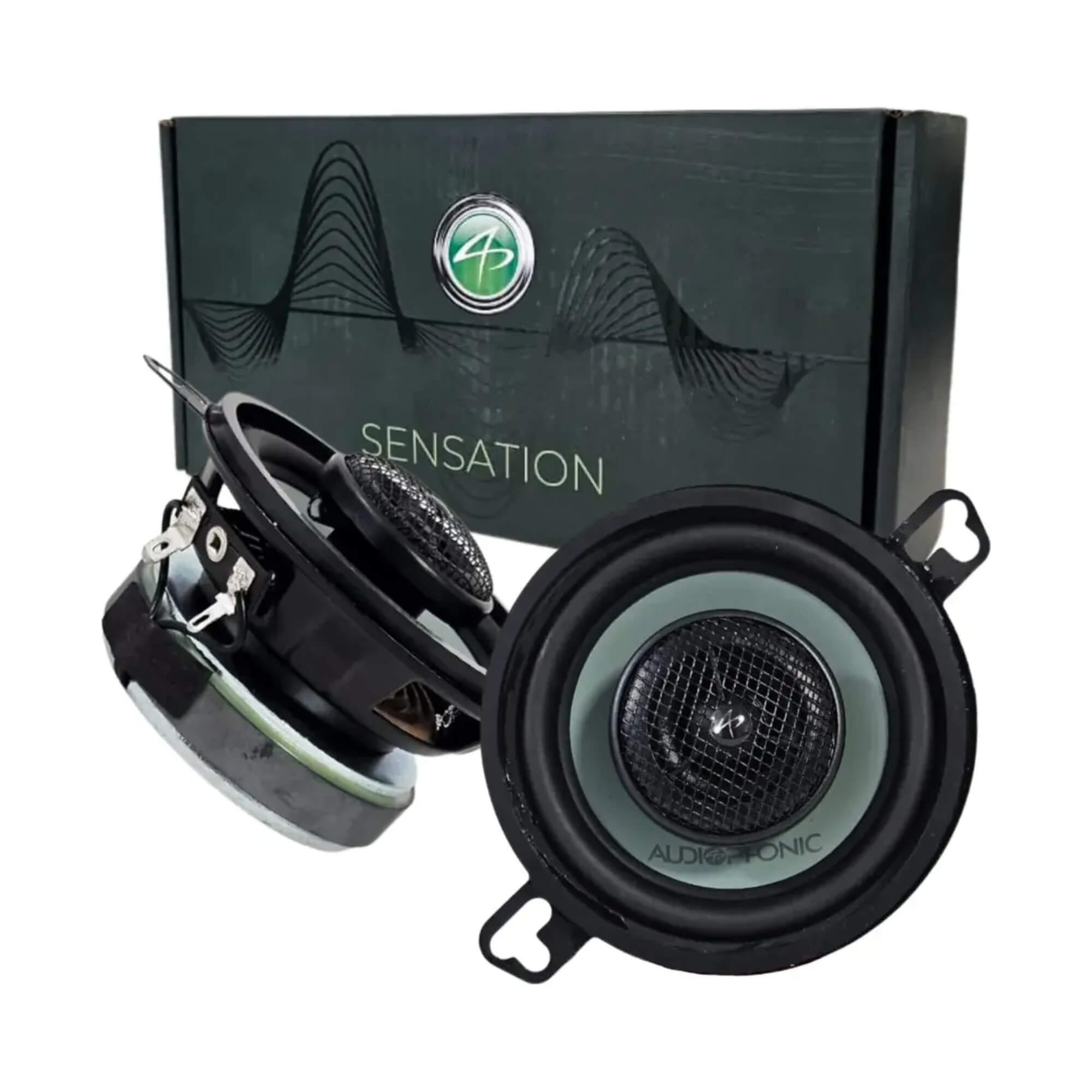 Kit Alto Falantes Coaxial Sensation CS 350 3,5" 90W RMS Audiophonic - 02214