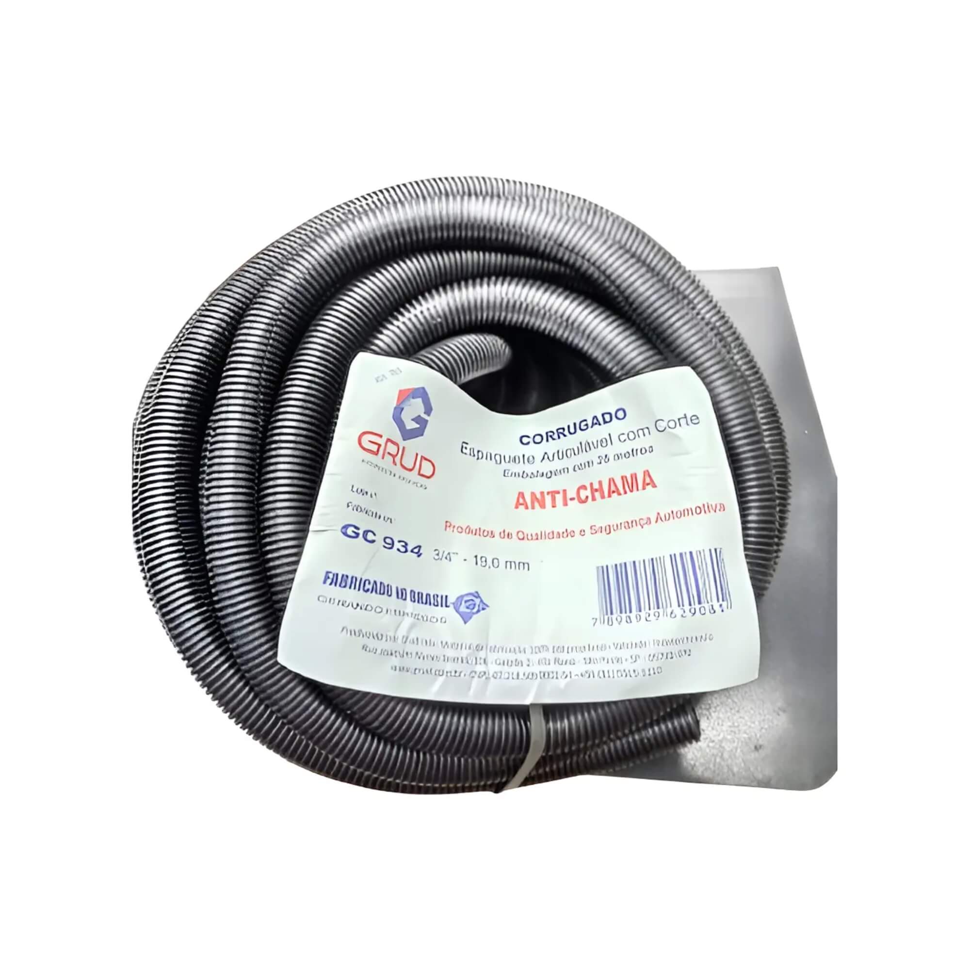Tubo Corrugado Conduite Anti Chamas 19,00mm 3/4 Embalagem 25m Grud - GC 934