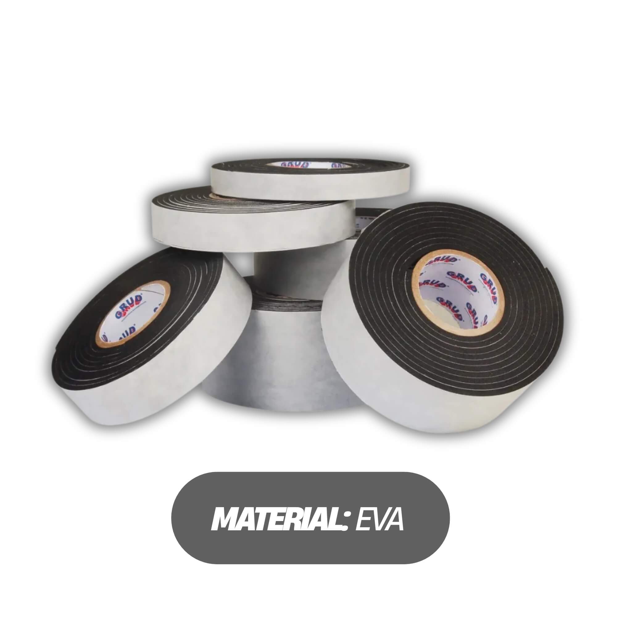 Fita Anti Ruído Rolo EVA Vedação Isolante Termo Adesiva 30MMX2M Grud - GF 243