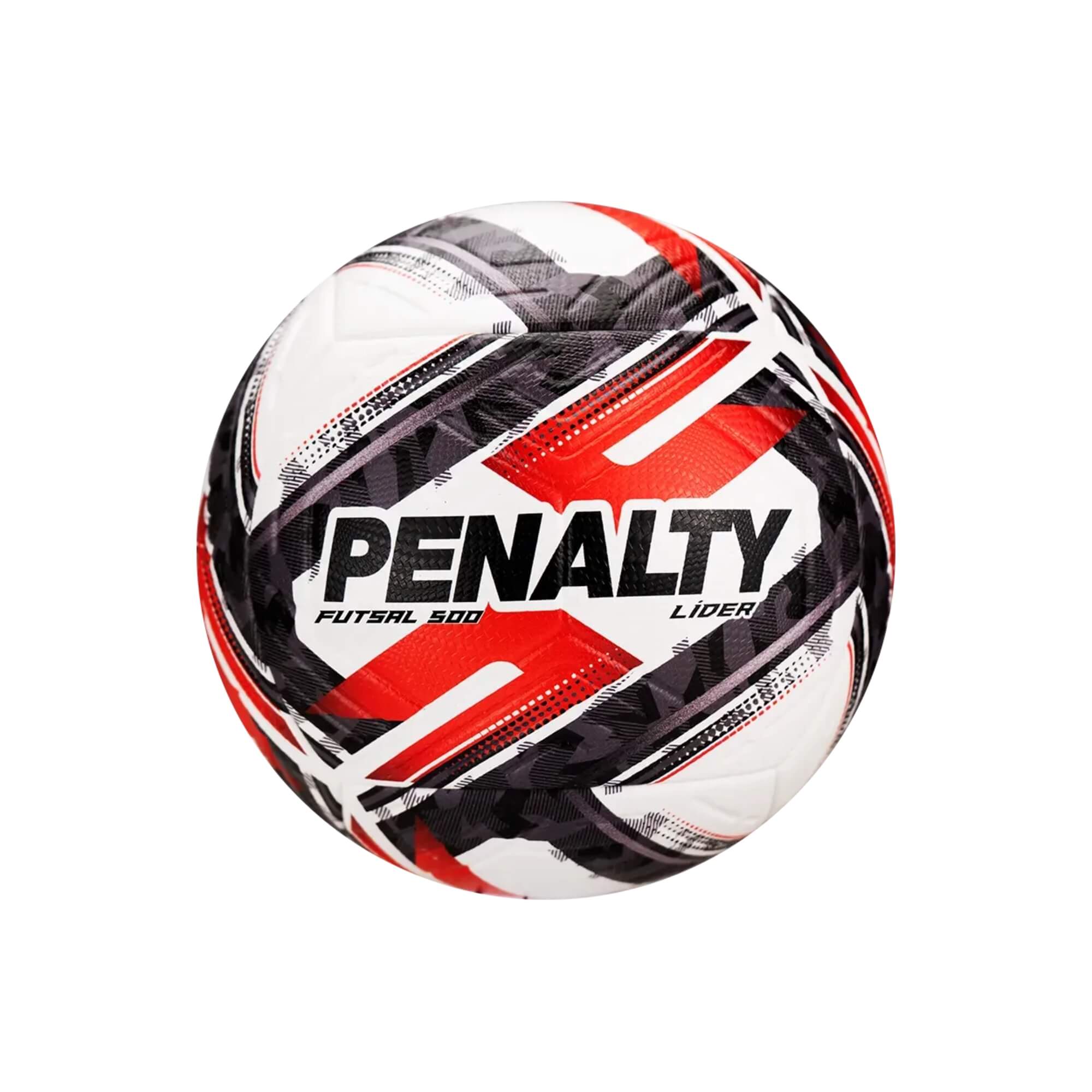 COMP Kit Bola de Futsal Líder XXVI Branca e Vermelha + Bomba de Ar -  Penalty