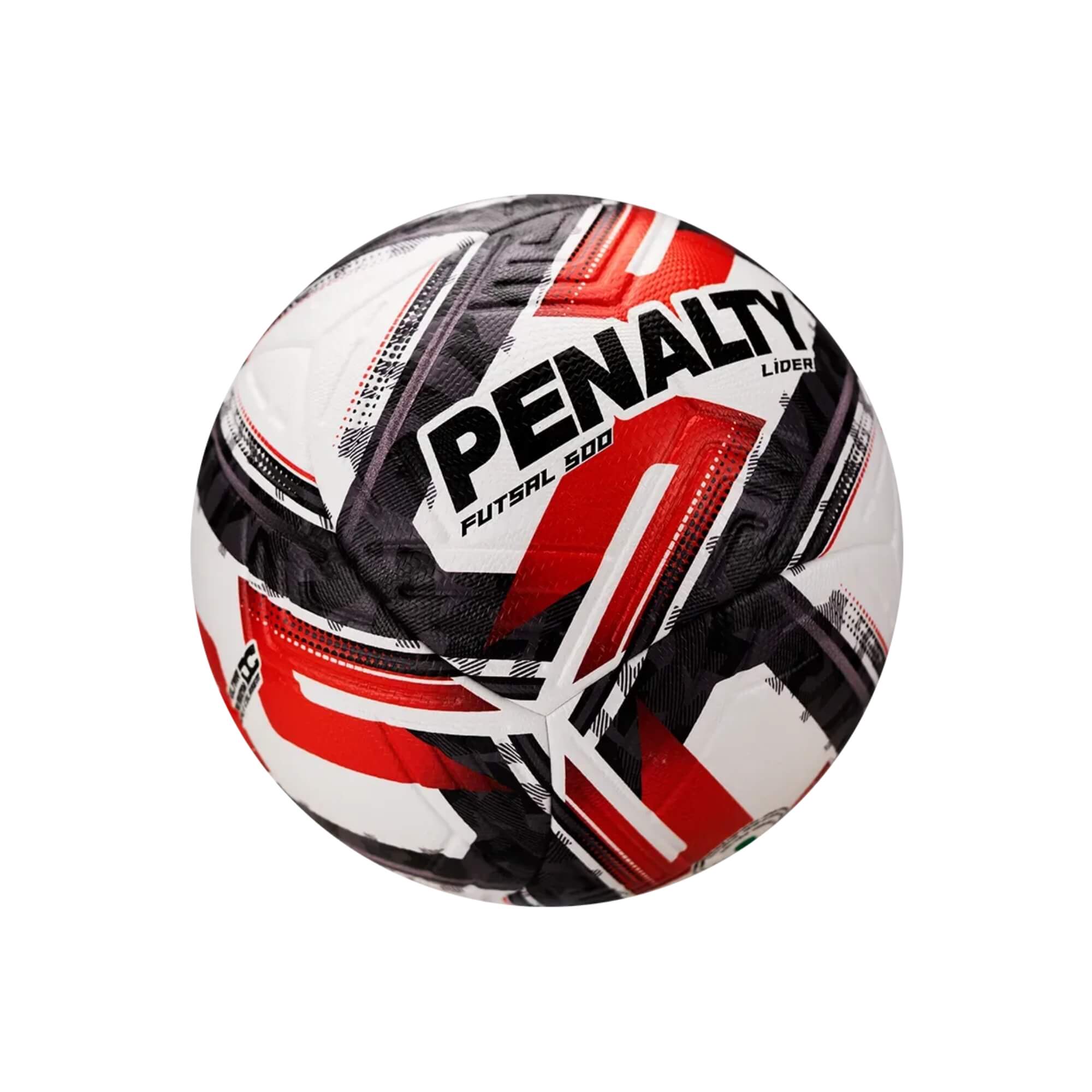 COMP Kit Bola de Futsal Líder XXVI Branca e Vermelha + Bomba de Ar -  Penalty