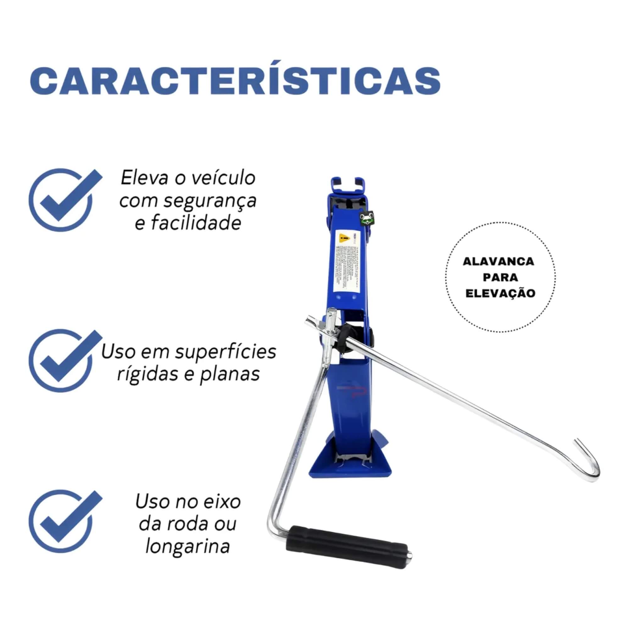 COMP Kit Cuidados Automotivos Tech One para troca de pneus - Macaco Sanfona + Chave de Roda L