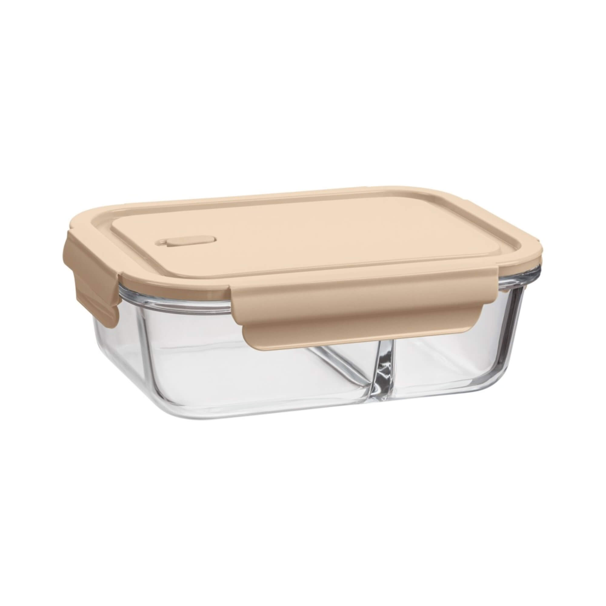 COMP Kit 2 Potes de Vidro Borossilicato UZ7047-CAP para organização Pote com divisória