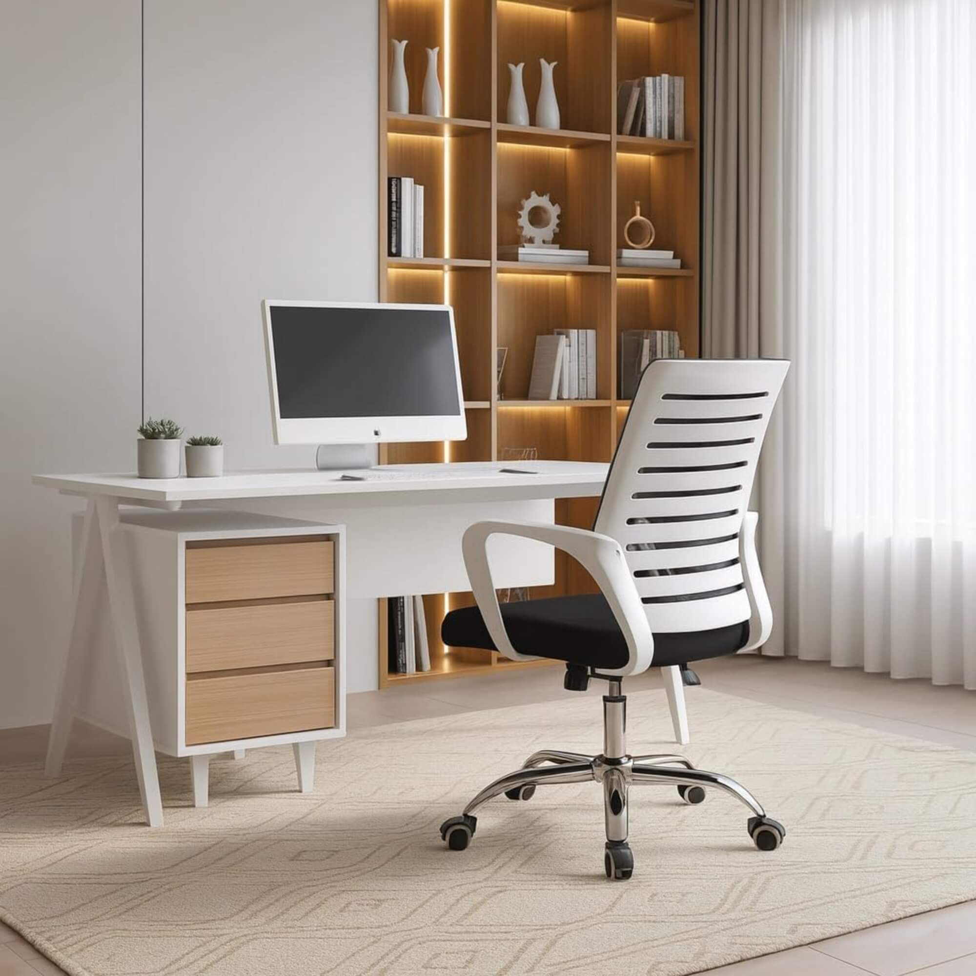 Cadeira Giratória Office Zebrada Conthey Evolux - N2232349DC