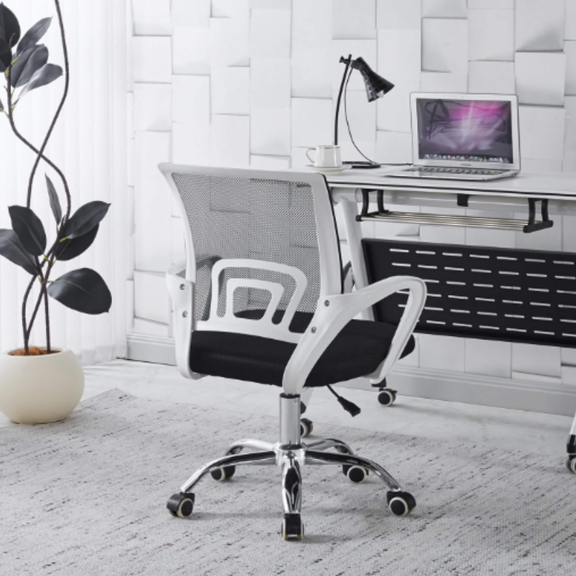 Cadeira Giratória Office Arco Estofado Mesh Dual Color Conthey Evolux - N2232356DC