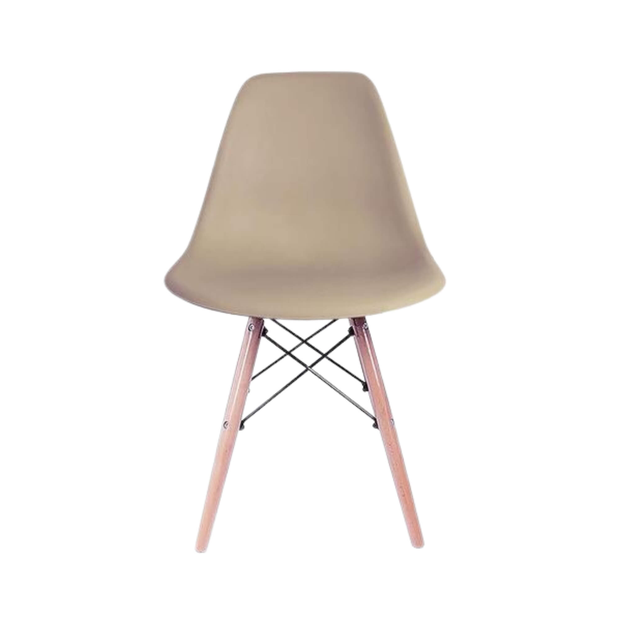 Cadeira Eiffel Eames com Base Madeira Reforçada Nude Conthey Evolux - N1905941D