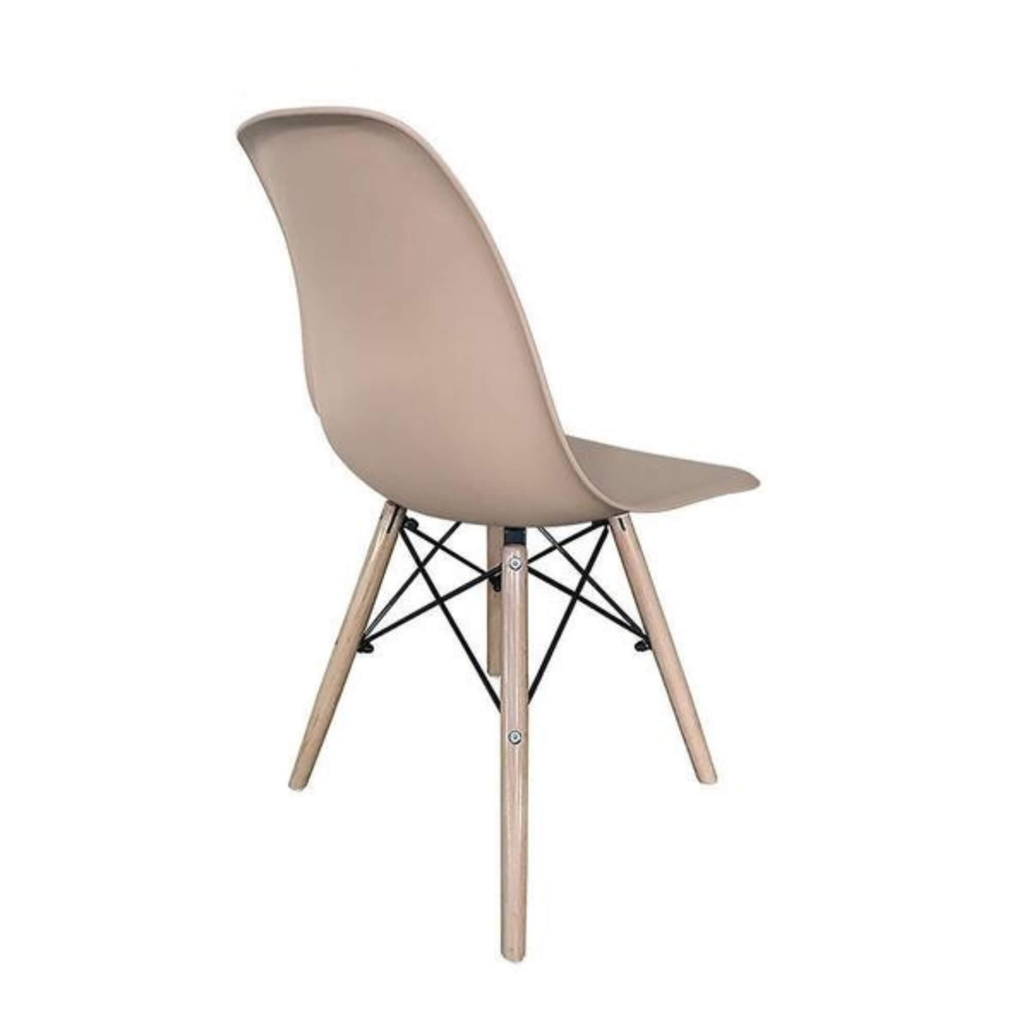 Cadeira Eiffel Eames com Base Madeira Reforçada Nude Conthey Evolux - N1905941D
