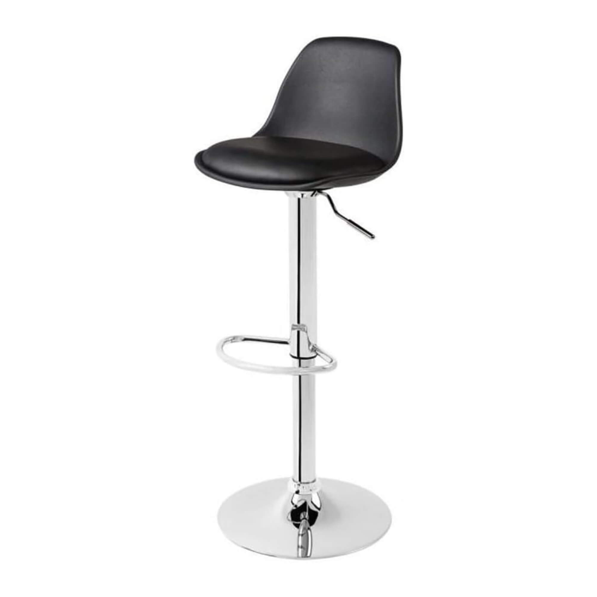 Banqueta Eiffel Giratória com Regulagem de Altura cor Preta Conthey Evolux - N1905947
