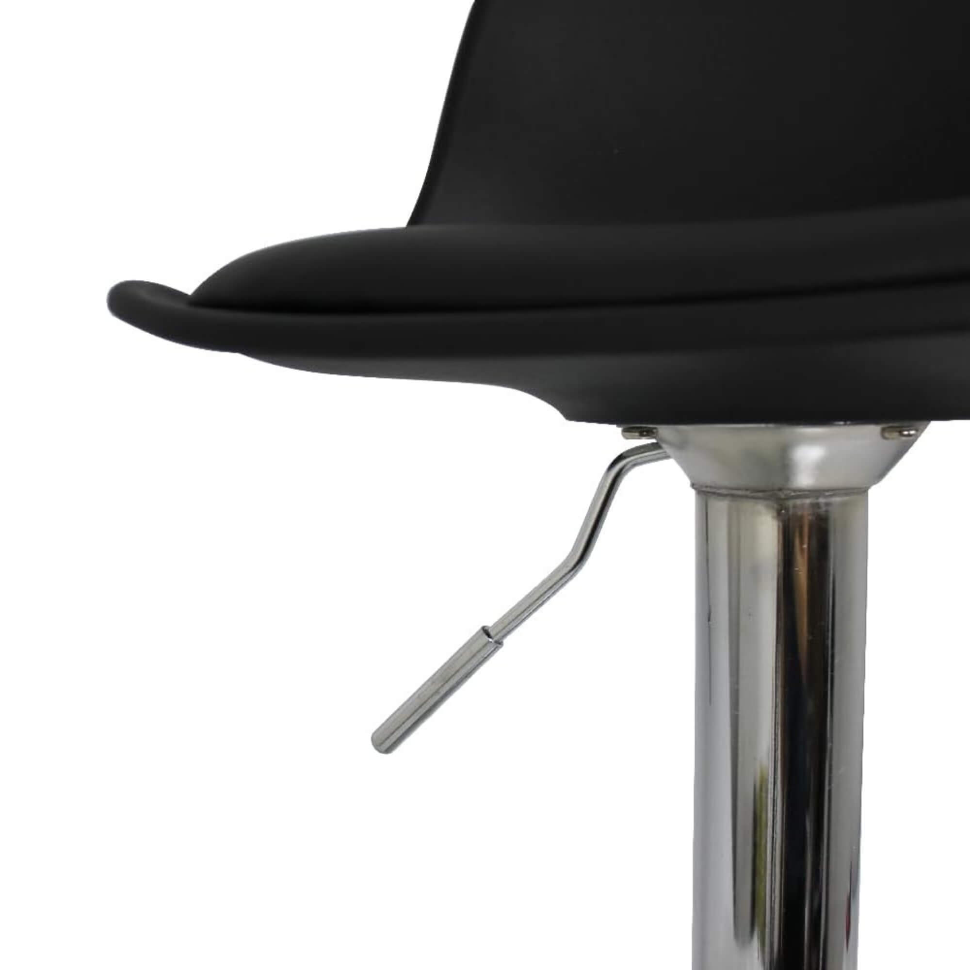 Banqueta Eiffel Giratória com Regulagem de Altura cor Preta Conthey Evolux - N1905947