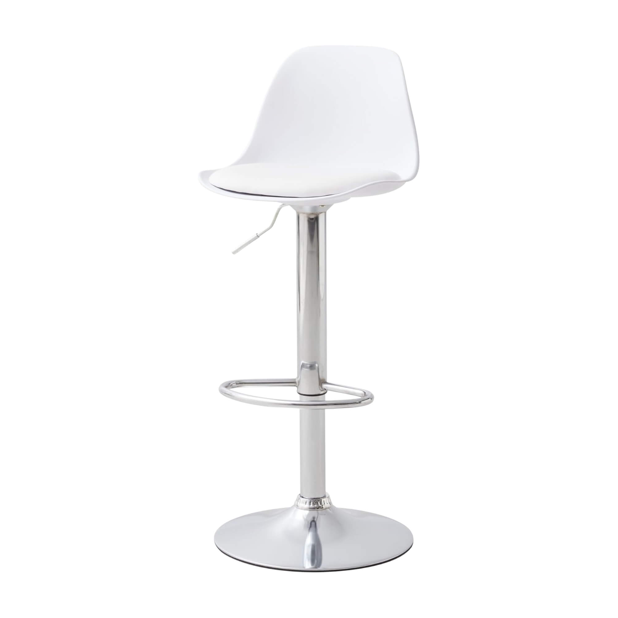 Banqueta Eiffel Giratória com Regulagem de Altura cor Branca Conthey Evolux - N1905947B