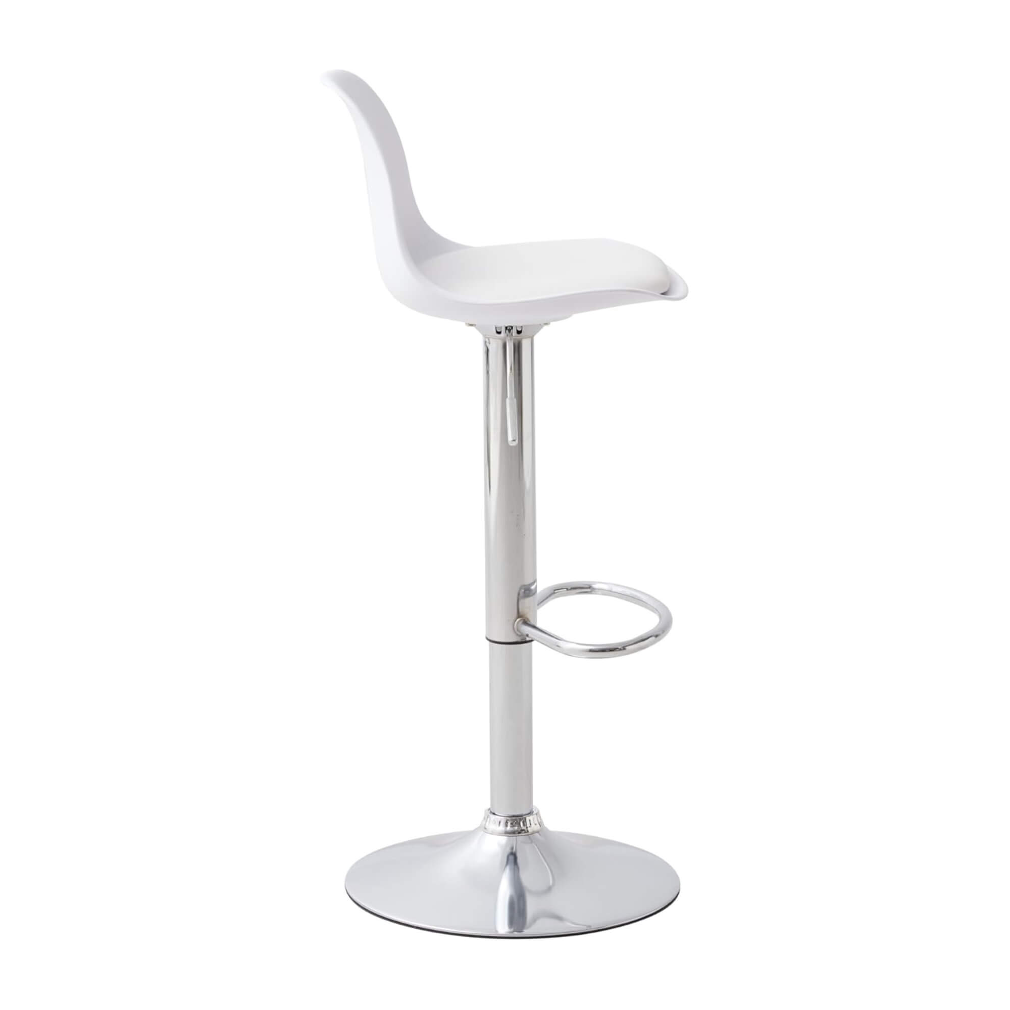 Banqueta Eiffel Giratória com Regulagem de Altura cor Branca Conthey Evolux - N1905947B