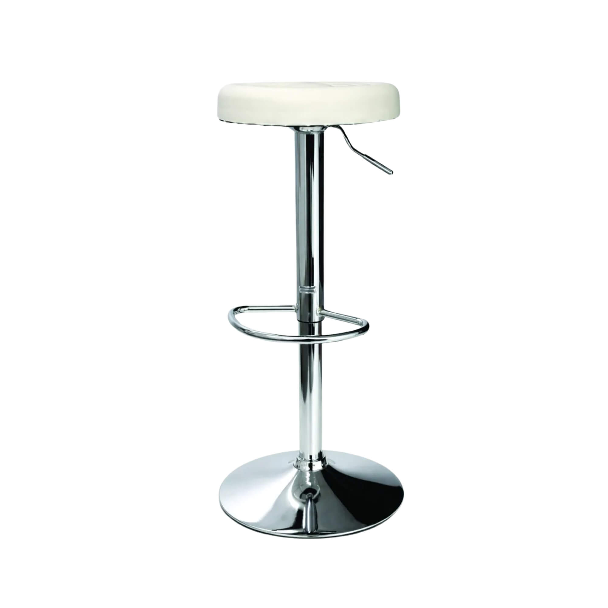 Banqueta Bistro Mocho Zenith Giratória cor Branca Conthey Evolux - N253039553