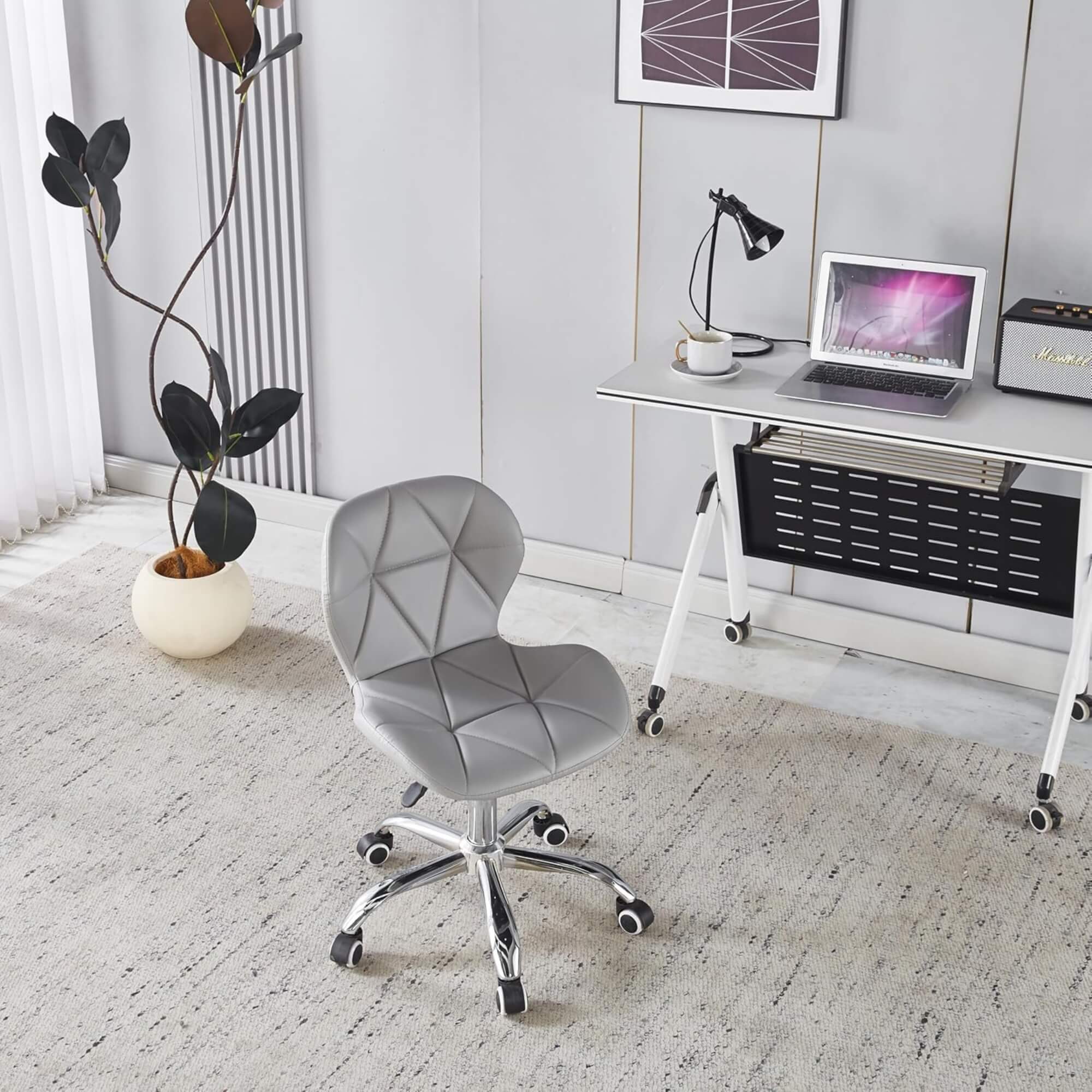 Cadeira Eiffel Office Slim Cinza Concreto Conthey Evolux - N1905951E