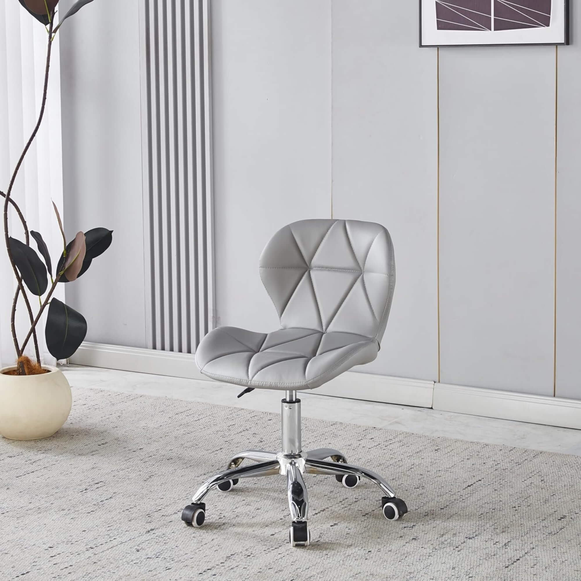 Cadeira Eiffel Office Slim Cinza Concreto Conthey Evolux - N1905951E