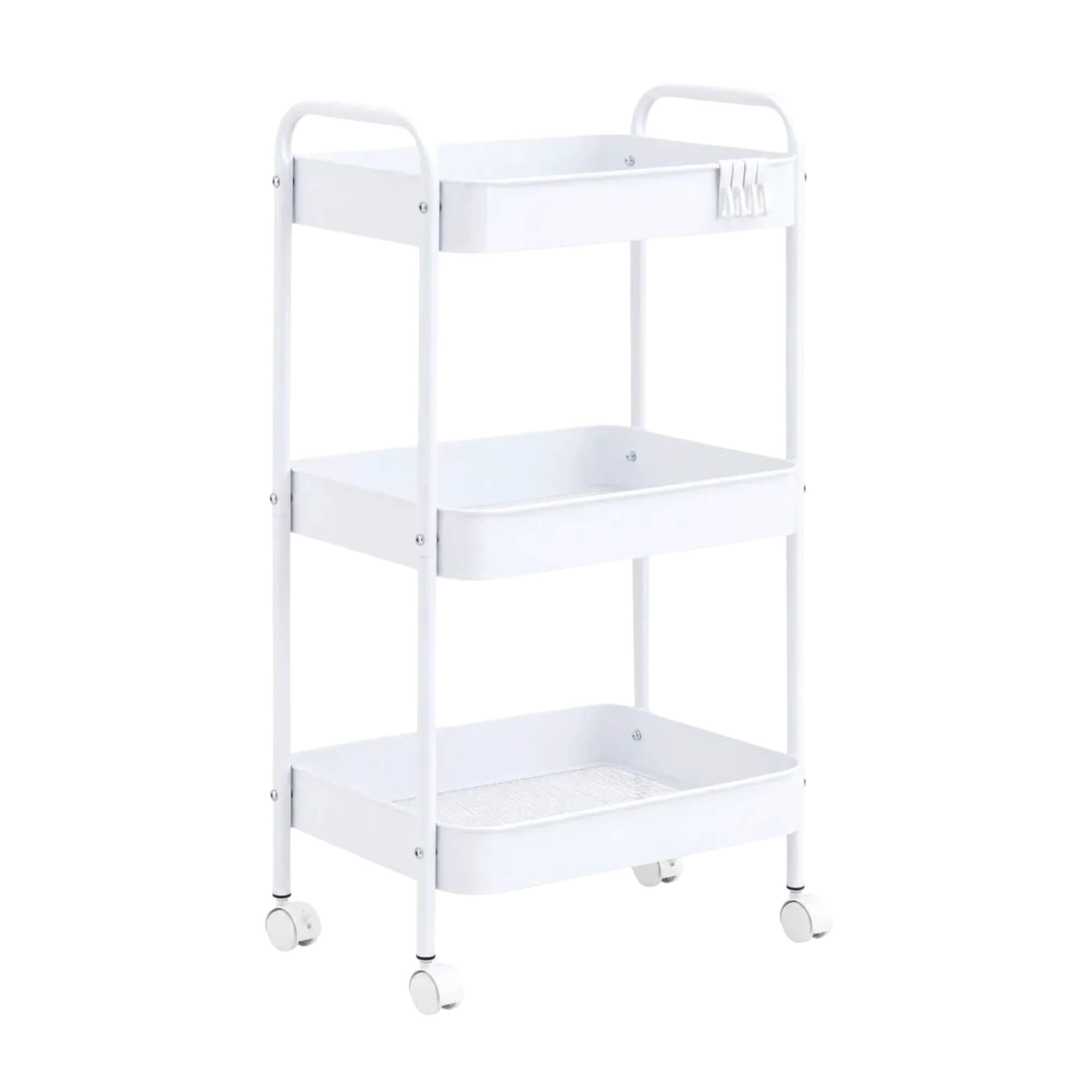 Carrinho Organizador Multiuso Gala 3 Prateleiras Metal Branco Conthey Evolux - N035173A