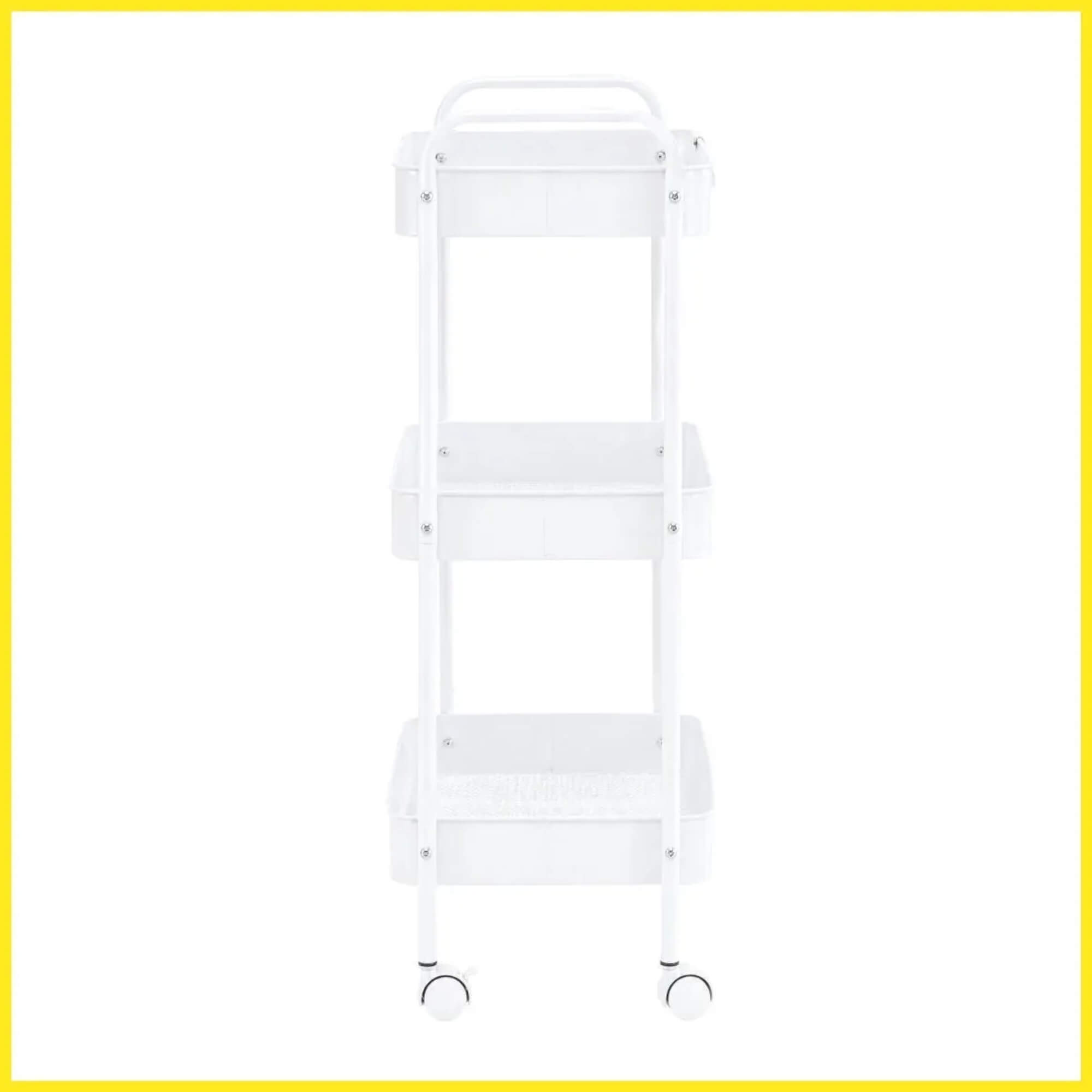 Carrinho Organizador Multiuso Gala 3 Prateleiras Metal Branco Conthey Evolux - N035173A
