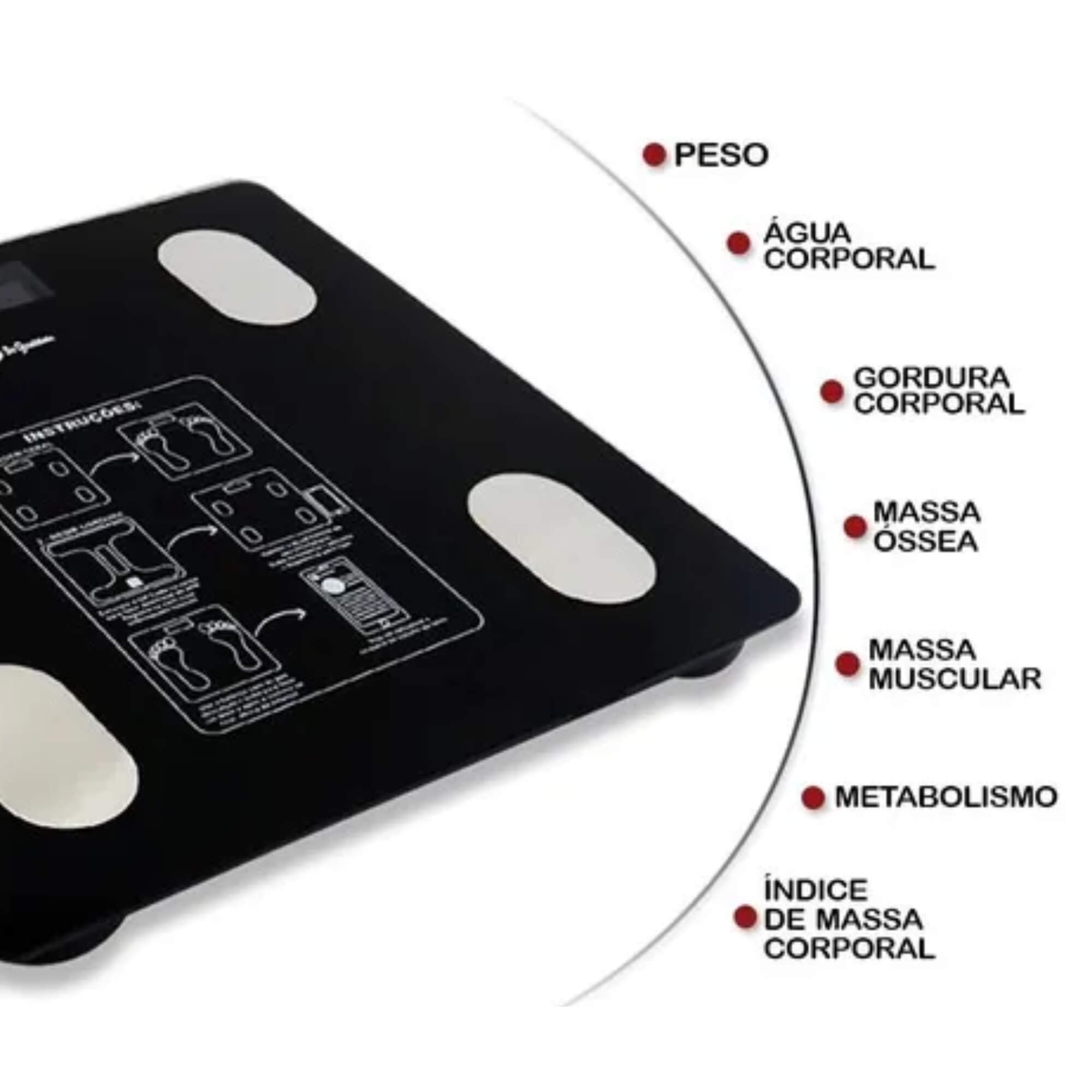 Balança de Bioimpedância Corporal App Bluetooth Conthey Evolux - N2232831