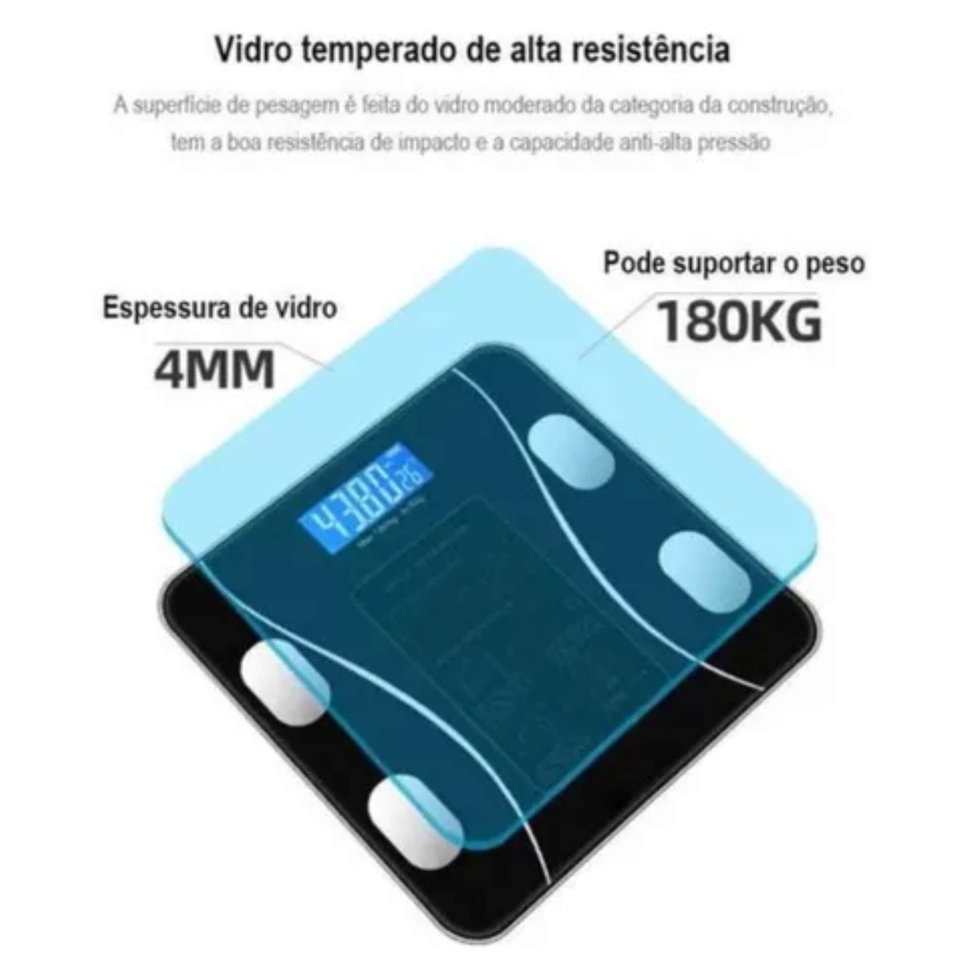 Balança de Bioimpedância Corporal App Bluetooth Conthey Evolux - N2232831