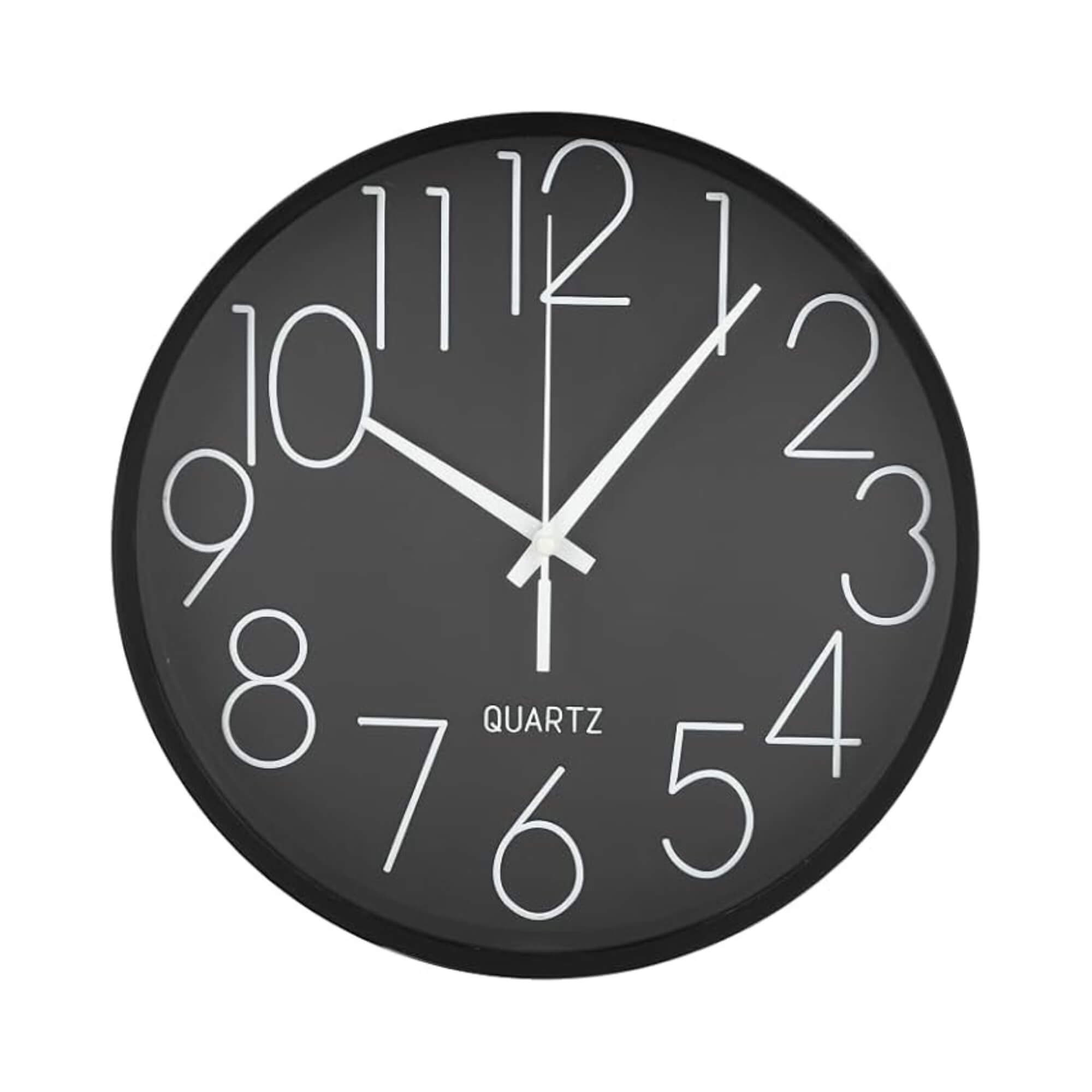 Relógio de Parede 24 cm com Números Brancos Conthey Evolux - N24303592