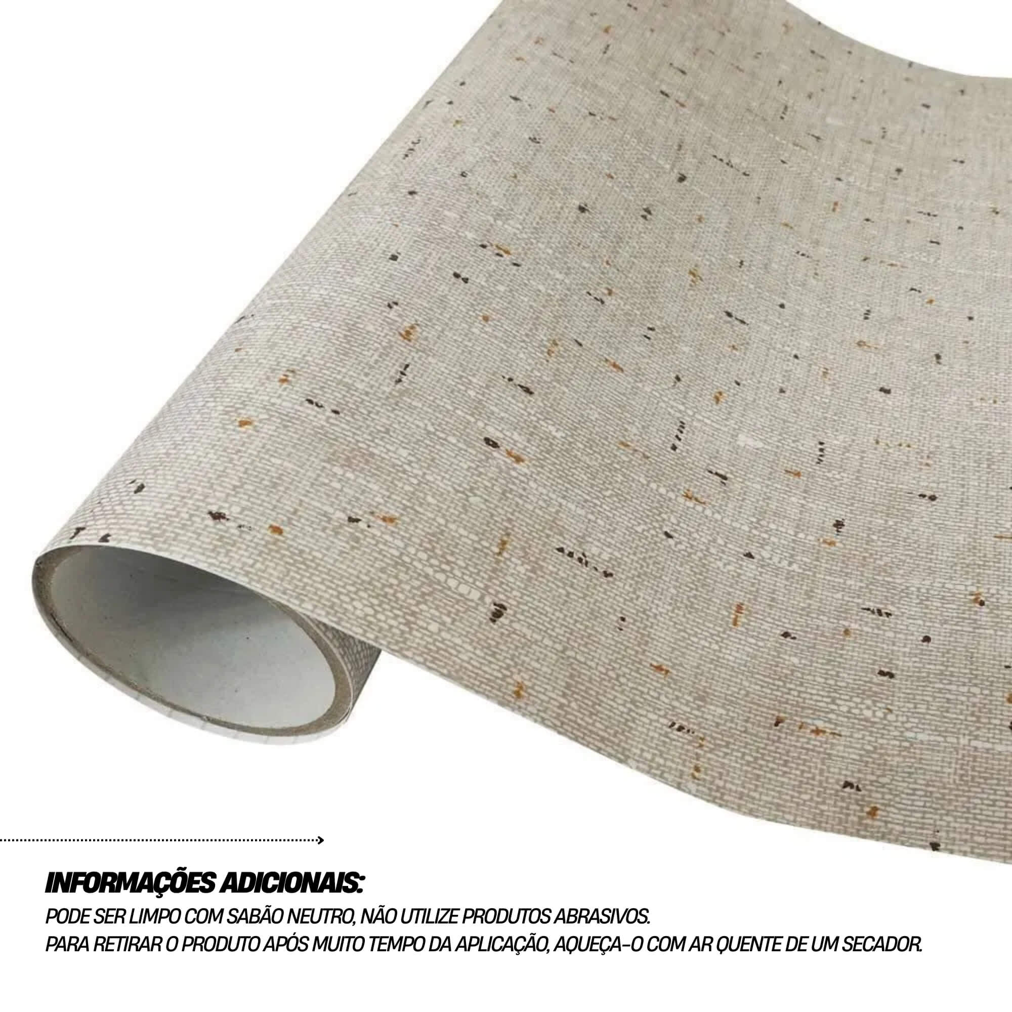 Papel Autoadesivo PVC 45CM X 2M Linho Conthey Evolux - D184921