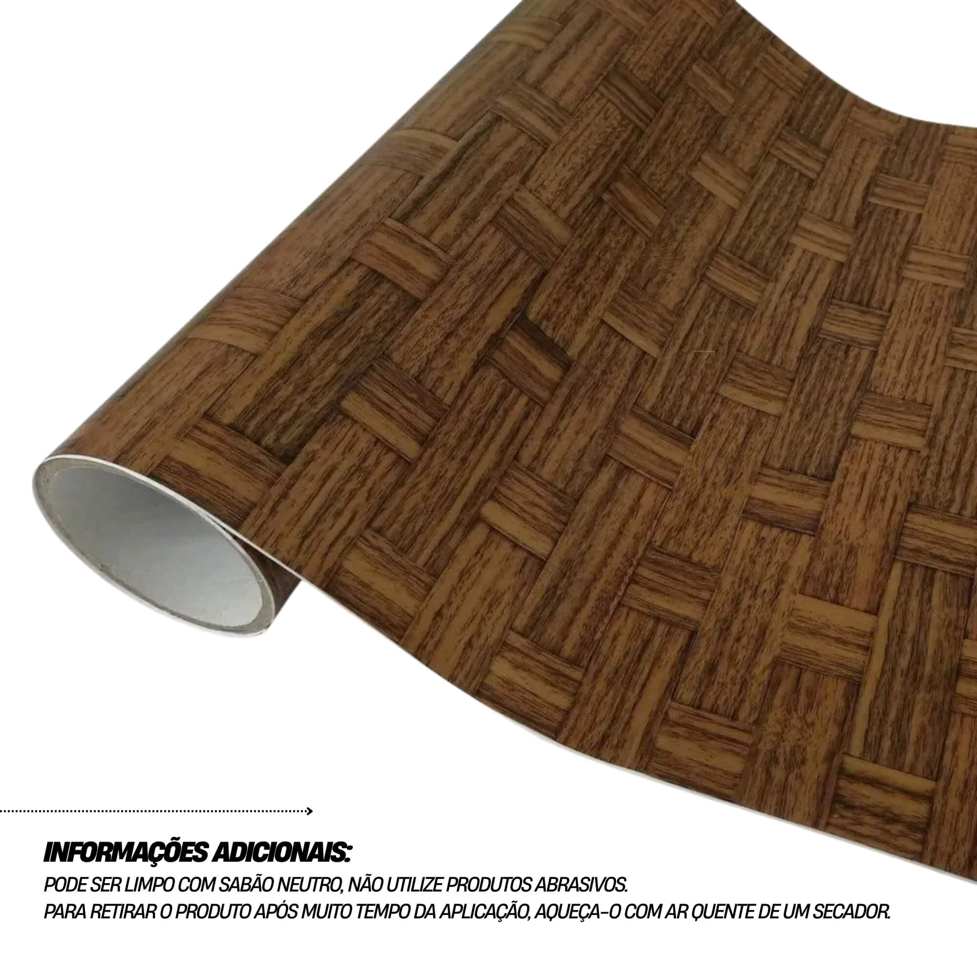 Papel Autoadesivo PVC 45CM X 2M Rattan Conthey Evolux - D184915