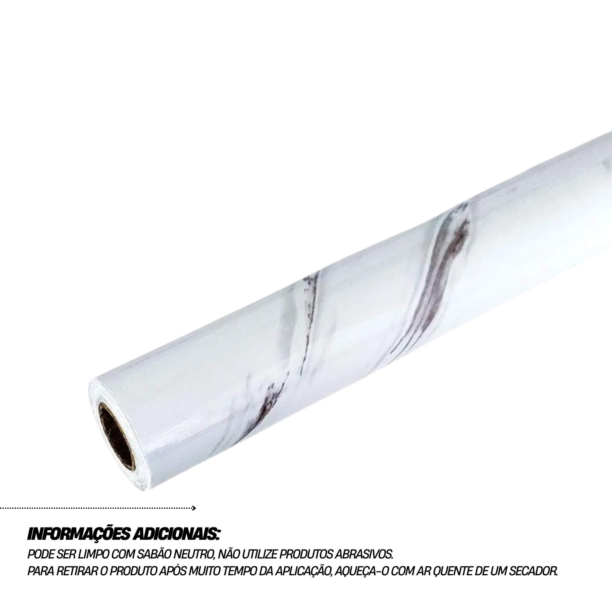 Papel Autoadesivo PVC 45CM X 2M Mármore Carrara Conthey Evolux - N2202368