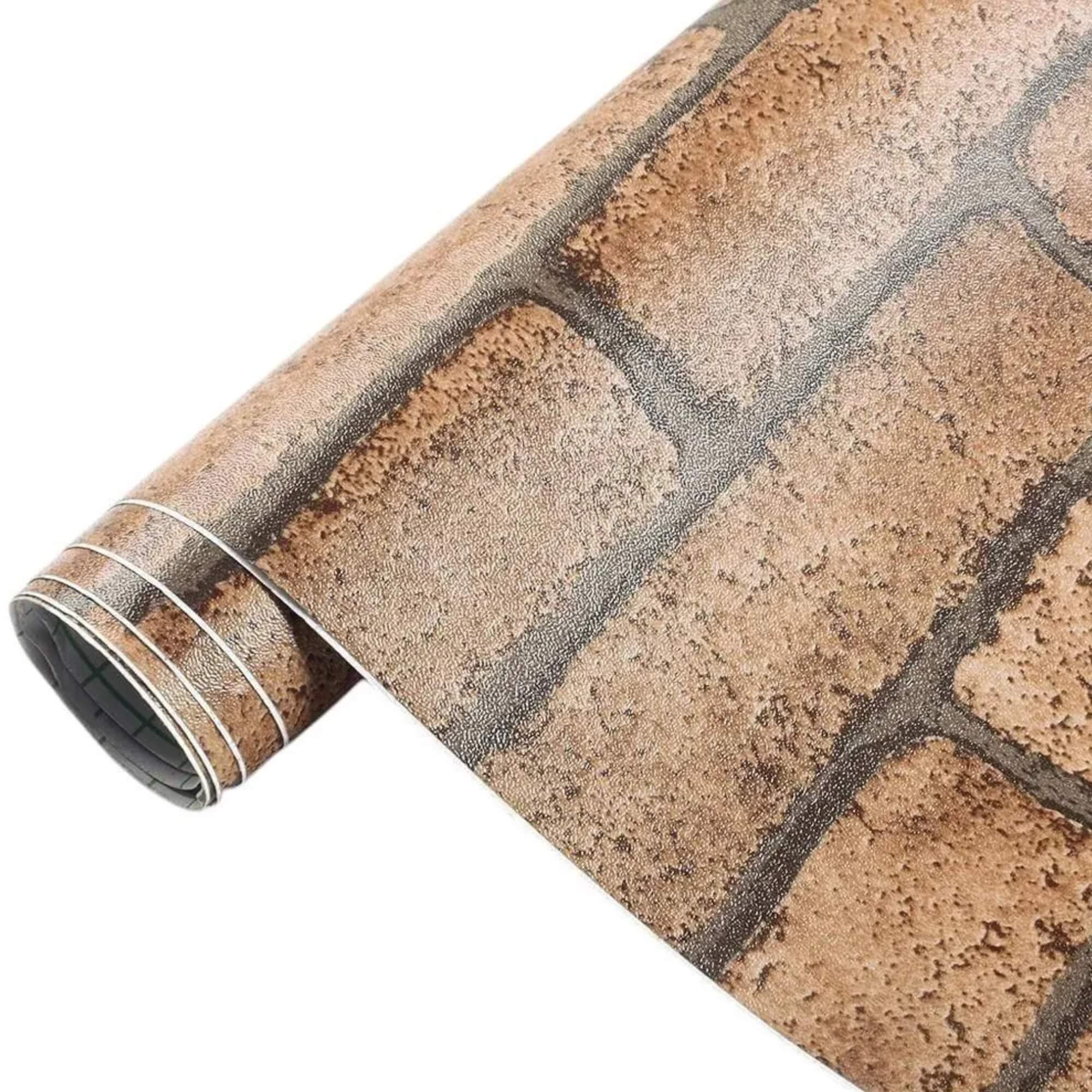 Papel Autoadesivo PVC 45CM X 2M Tijolo Clássico Conthey Evolux - N2202373