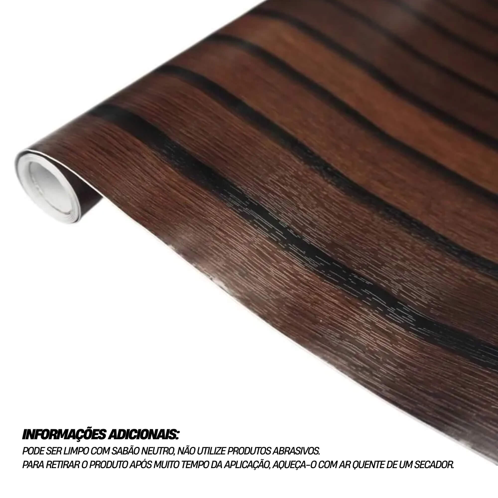 Papel Autoadesivo PVC 45CM X 2M Ripado Marrom Conthey Evolux - N24035449