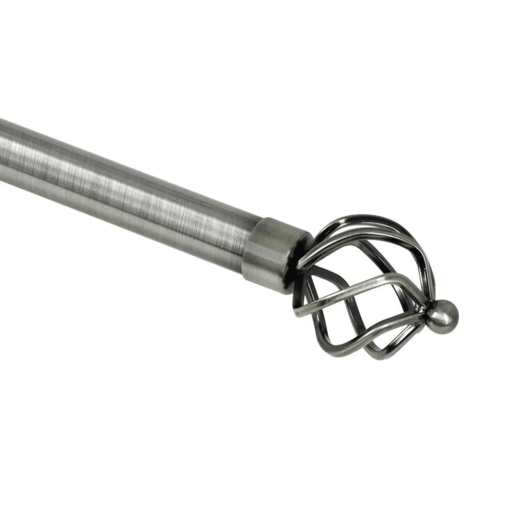Kit Varão para Cortina Extensivo 1,20m a 2,10m Coroa Cromada Conthey Evolux - D184579