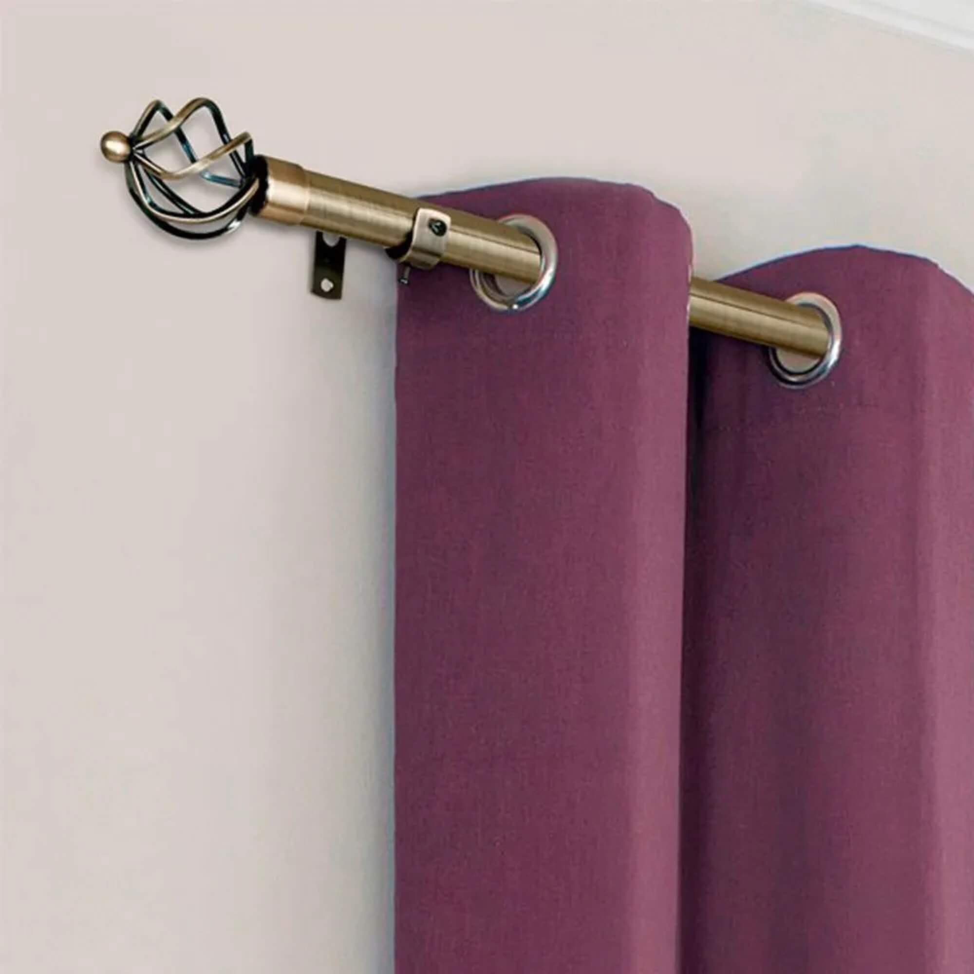 Kit Varão para Cortina Extensivo 1,20 a 2,10m Coroa Ouro Velho Conthey Evolux - D184580