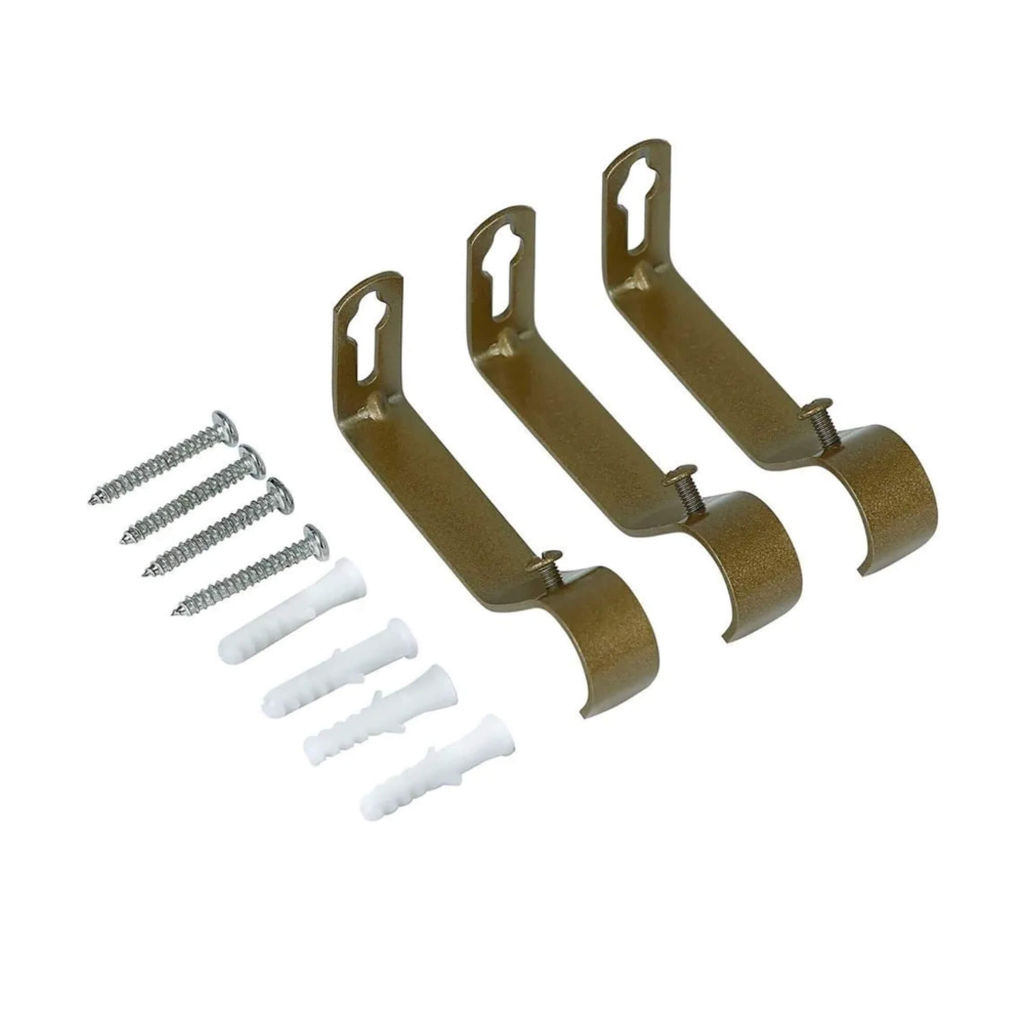 Kit Varão para Cortina Extensivo 1,20 a 2,10m Coroa Ouro Velho Conthey Evolux - D184580