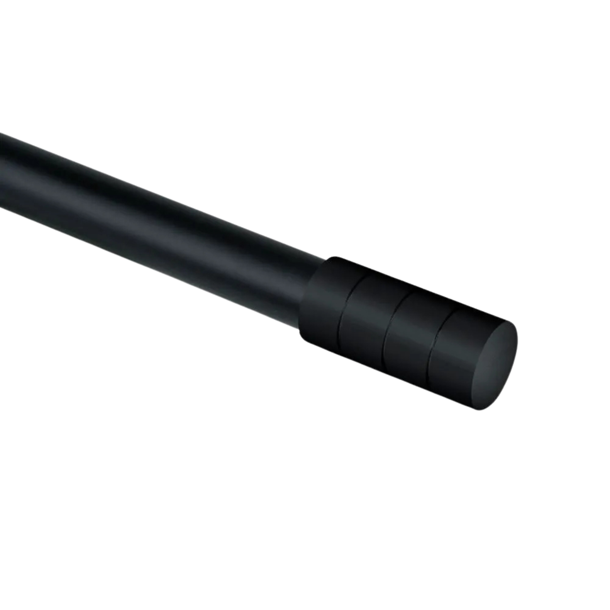 Kit Varão para Cortina Extensivo 1,20 a 2,10m Cilindro Preto Conthey Evolux - D184584