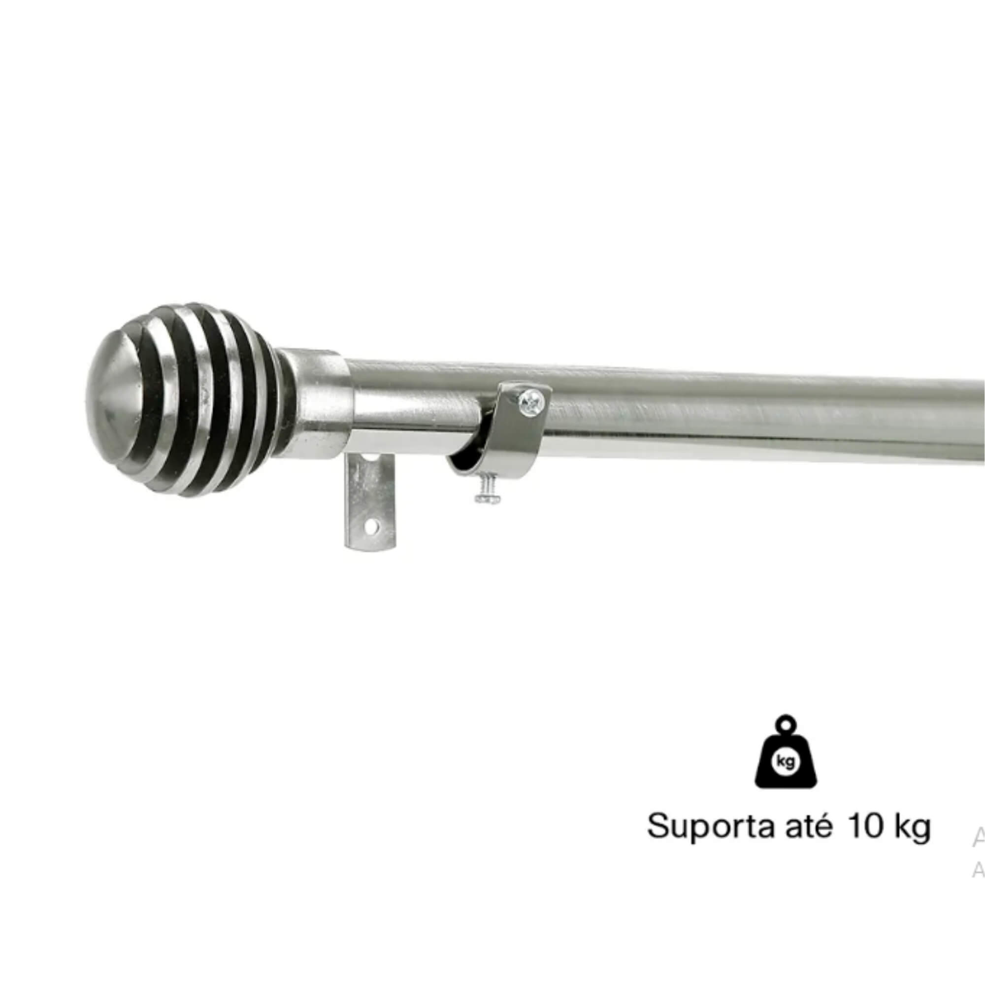 Kit Varão Para Cortina Extensivo 1,20x2,10M Esfera Cromada Conthey Evolux - D184582