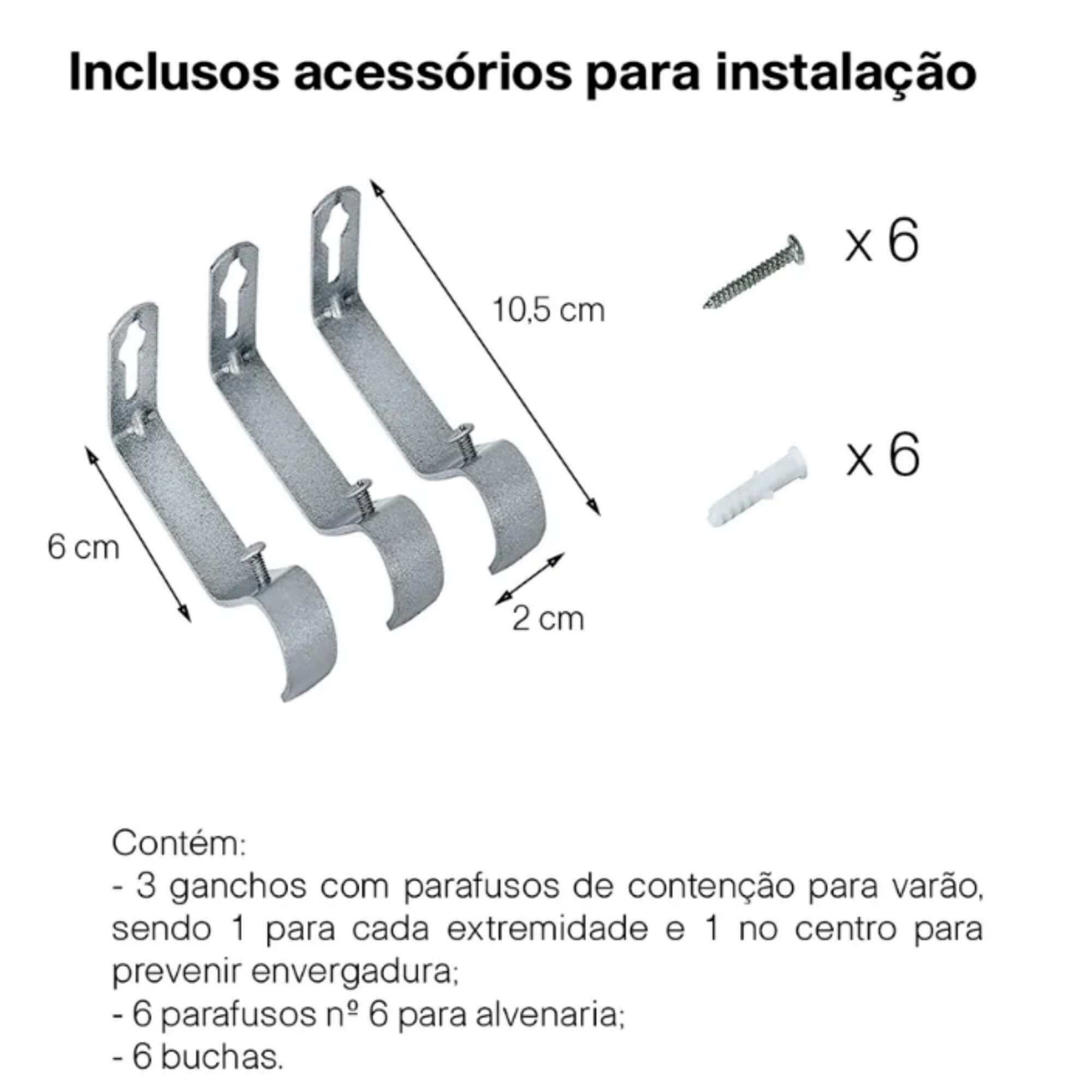 Kit Varão Extensivo 1,60x300cm Esfera Cromada Conthey Evolux - D184591
