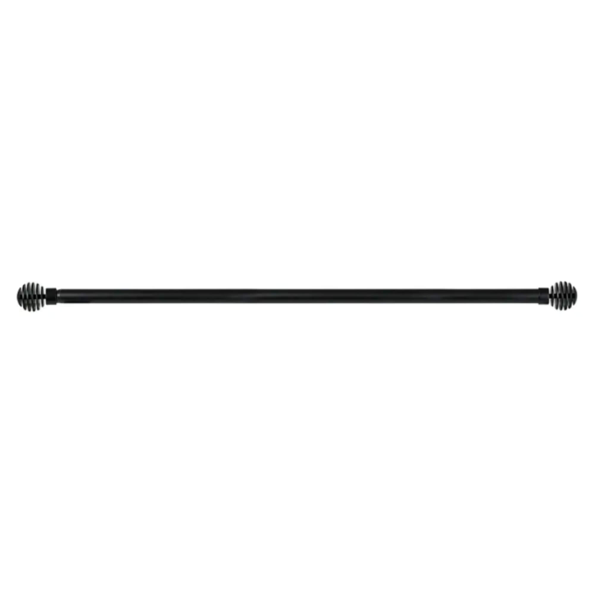 Kit Varão para Cortina Extensivo 1,20x2,10M Esfera Preta Conthey Evolux - D184581