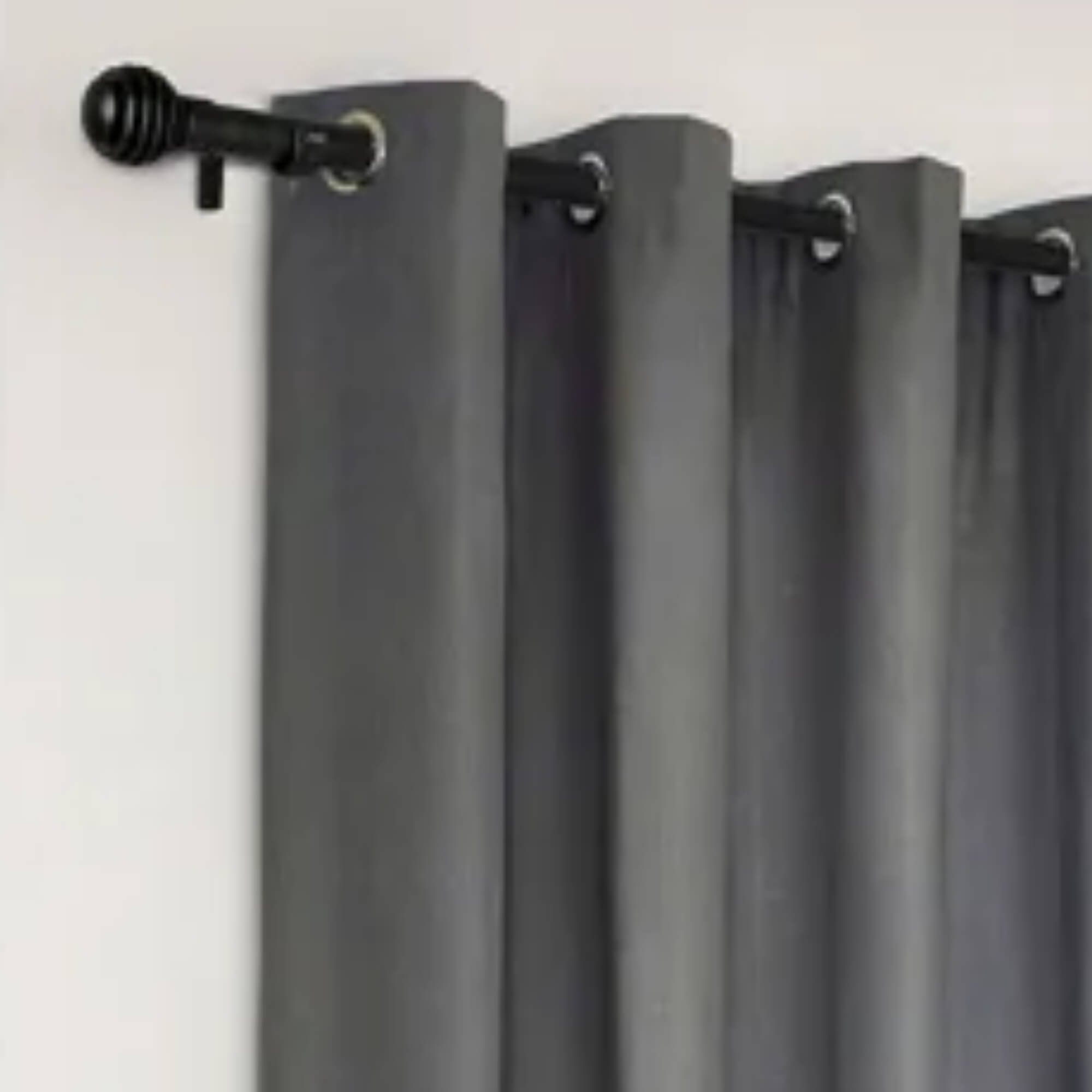 Kit Varão para Cortina Extensivo 1,20x2,10M Esfera Preta Conthey Evolux - D184581