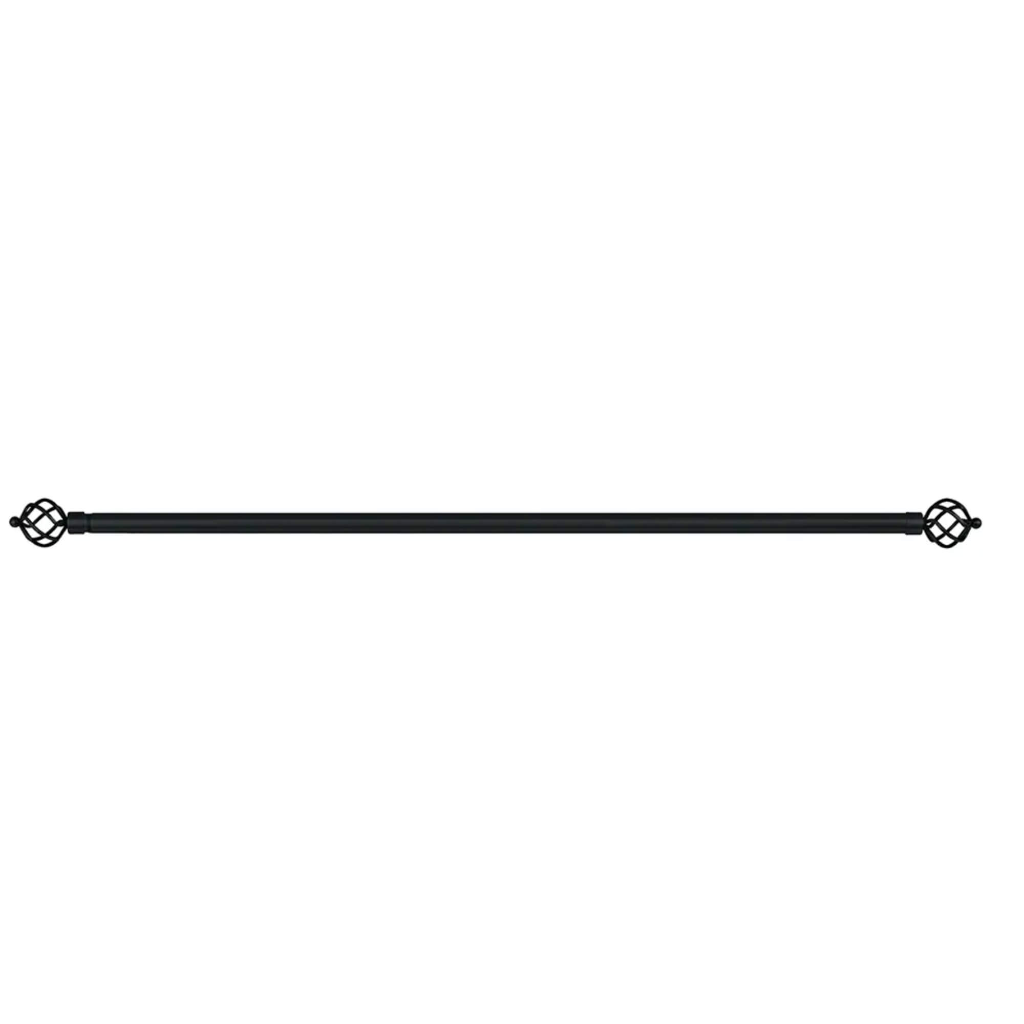 Kit Varão para Cortina Extensivo 1,60x3,00M Coroa Preta Conthey Evolux - D184587