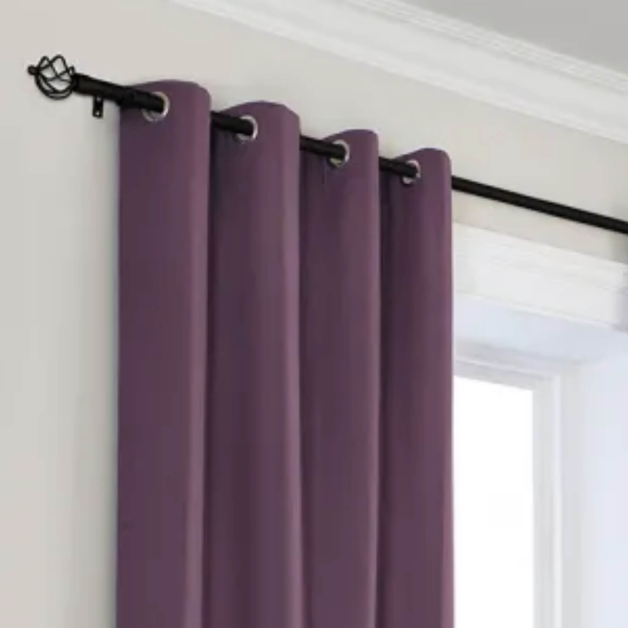 Kit Varão para Cortina Extensivo 1,60x3,00M Coroa Preta Conthey Evolux - D184587