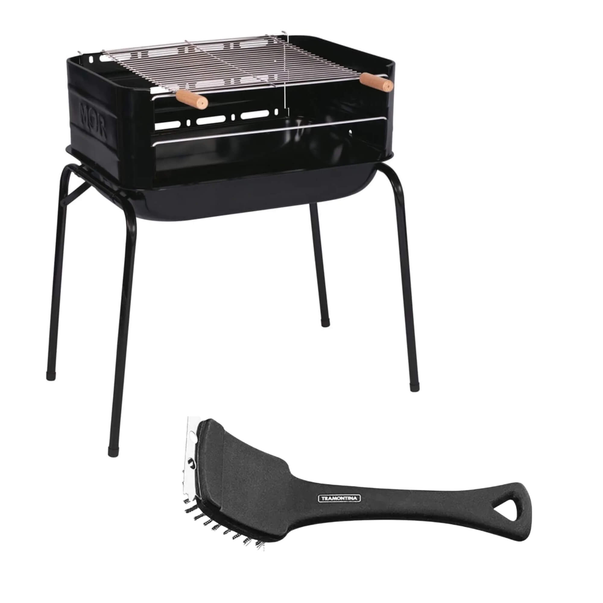 COMP Kit Churrasco Mor Tramontina para Churrasqueiras - Espetinho + Limpeza