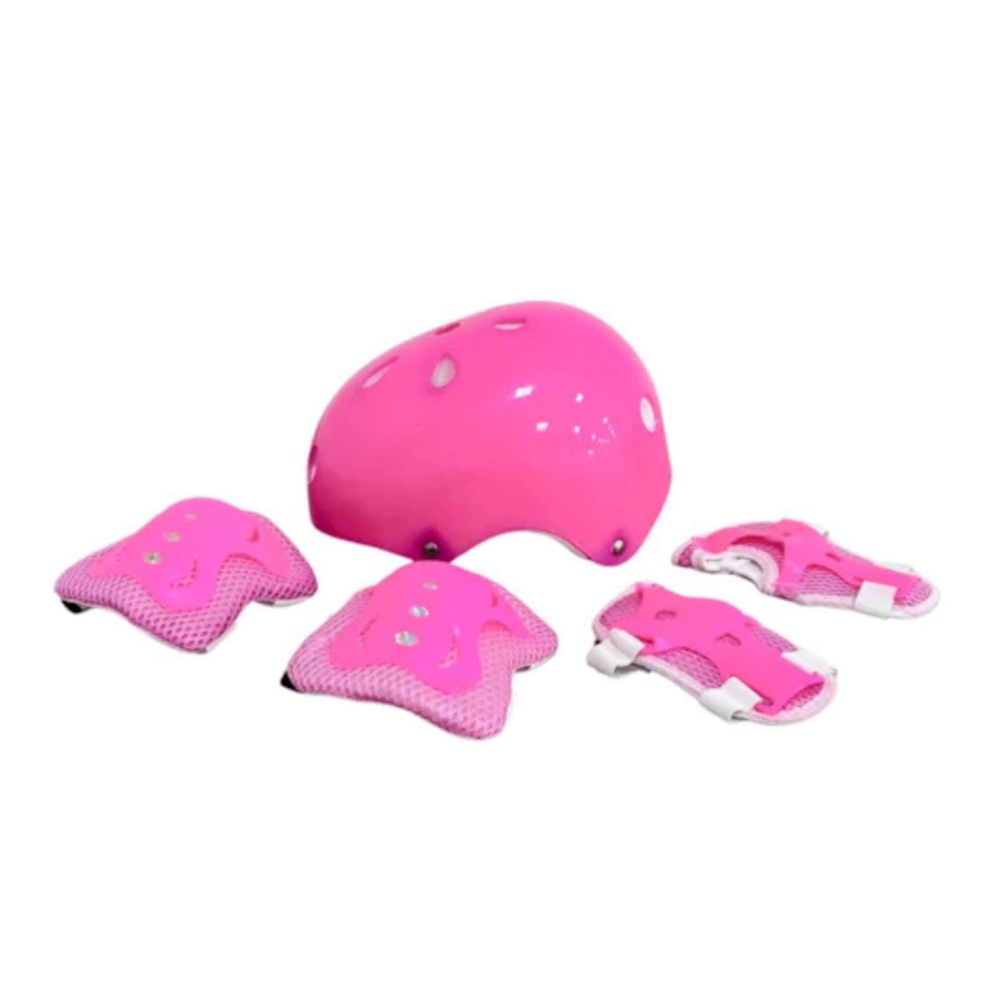 Kit Proteção Patins Skate Bicicleta Patinete Rosa Unitoys - 1639