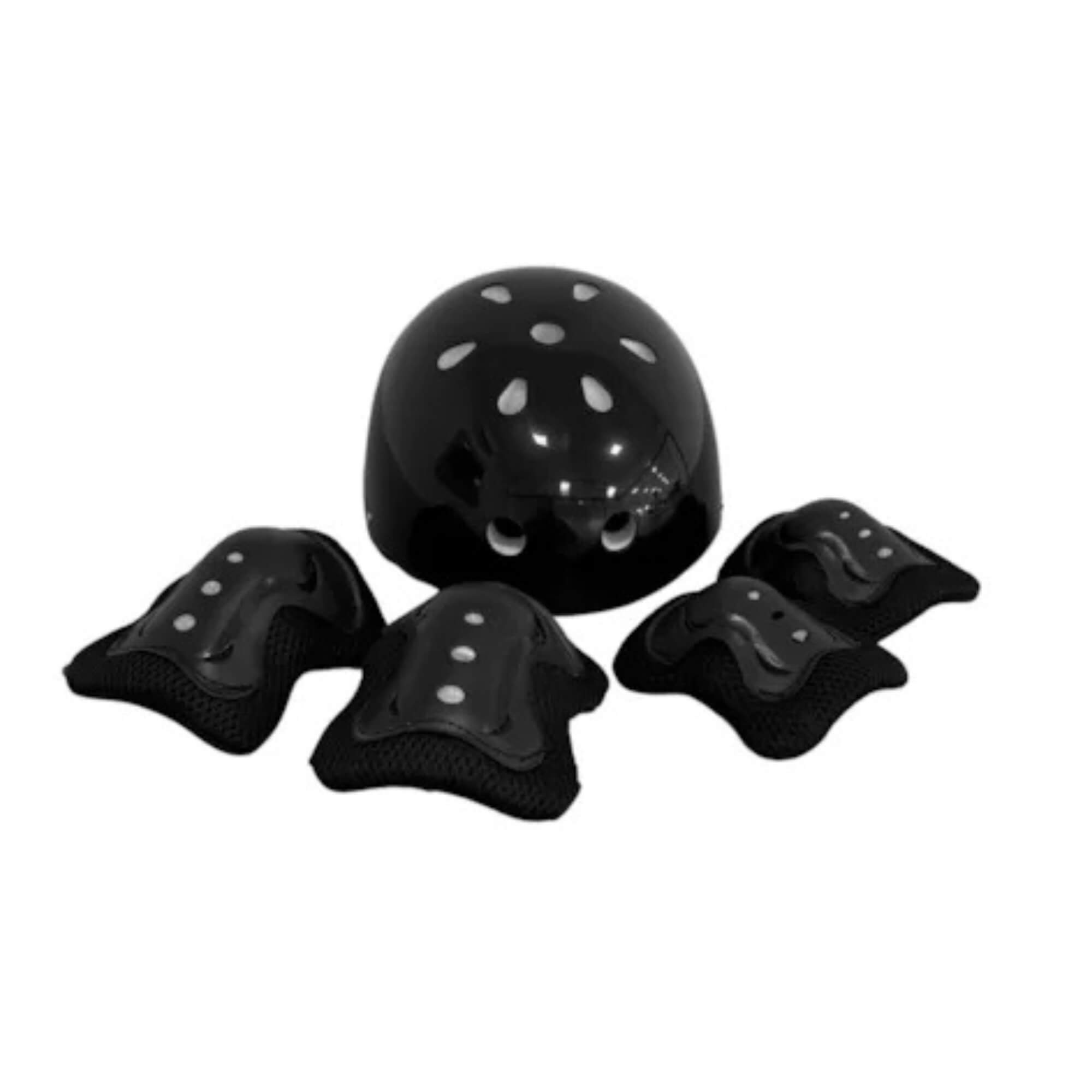 Kit Proteção Patins Skate Bicicleta Patinete Preto Unitoys - 1383
