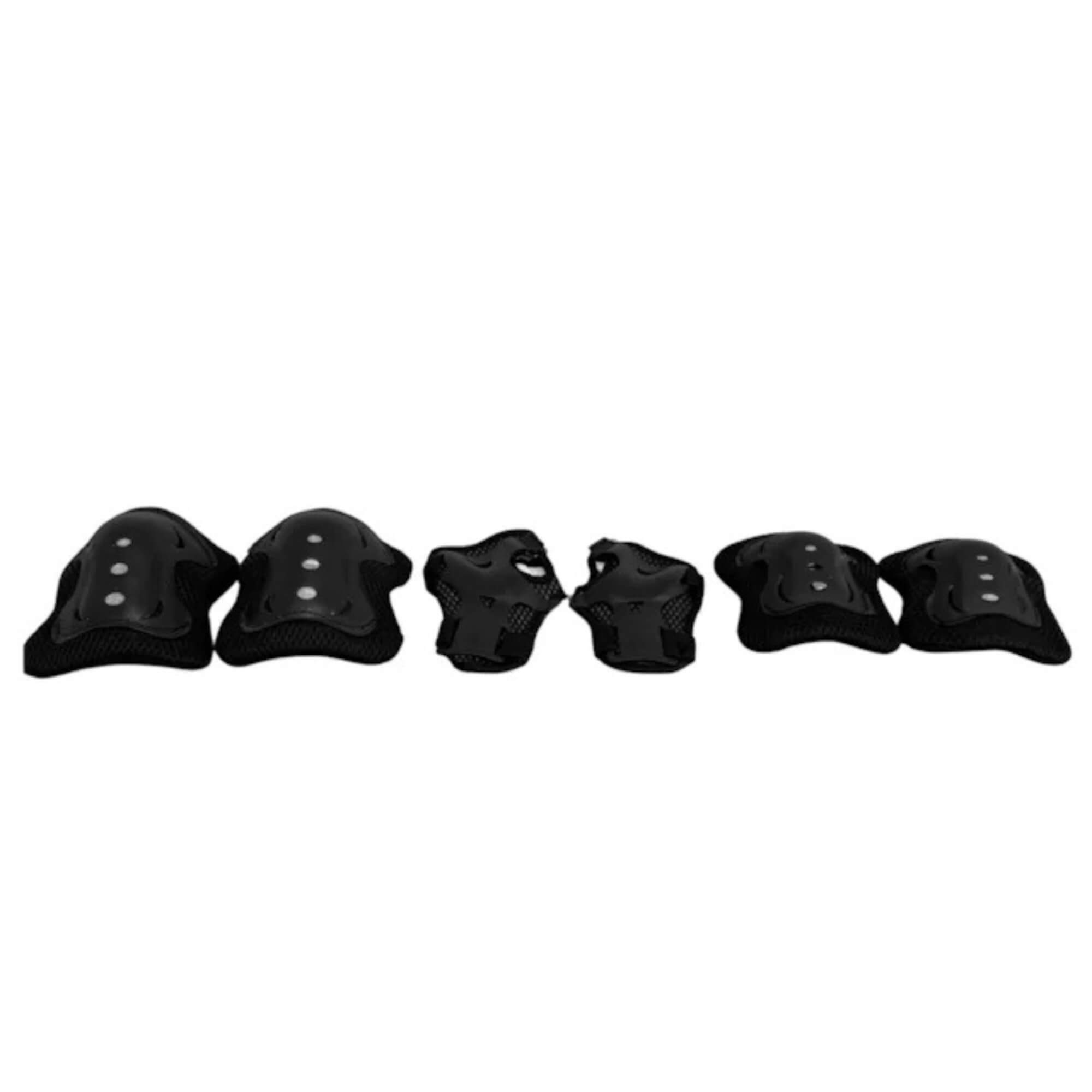 Kit Proteção Patins Skate Bicicleta Patinete Preto Unitoys - 1383