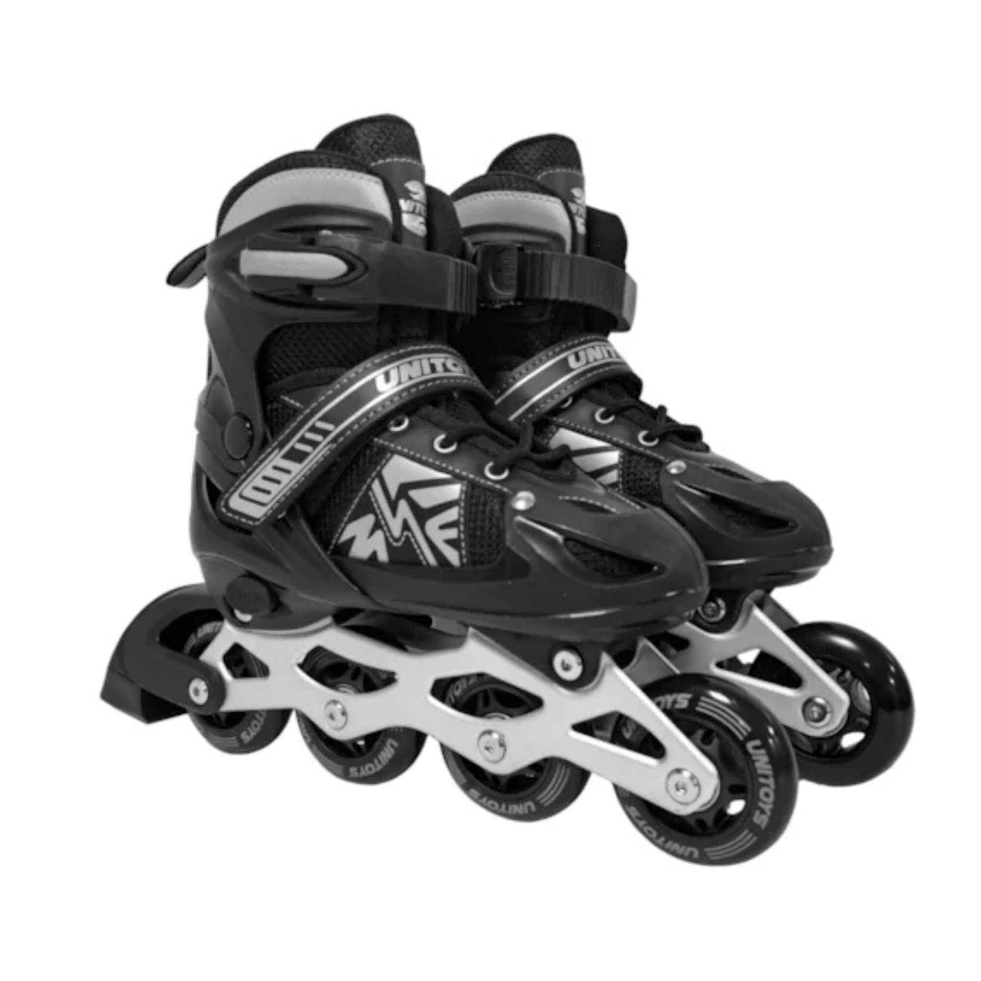 Patins Inline Preto Tamanho 38-41 (G) Unitoys - 2648