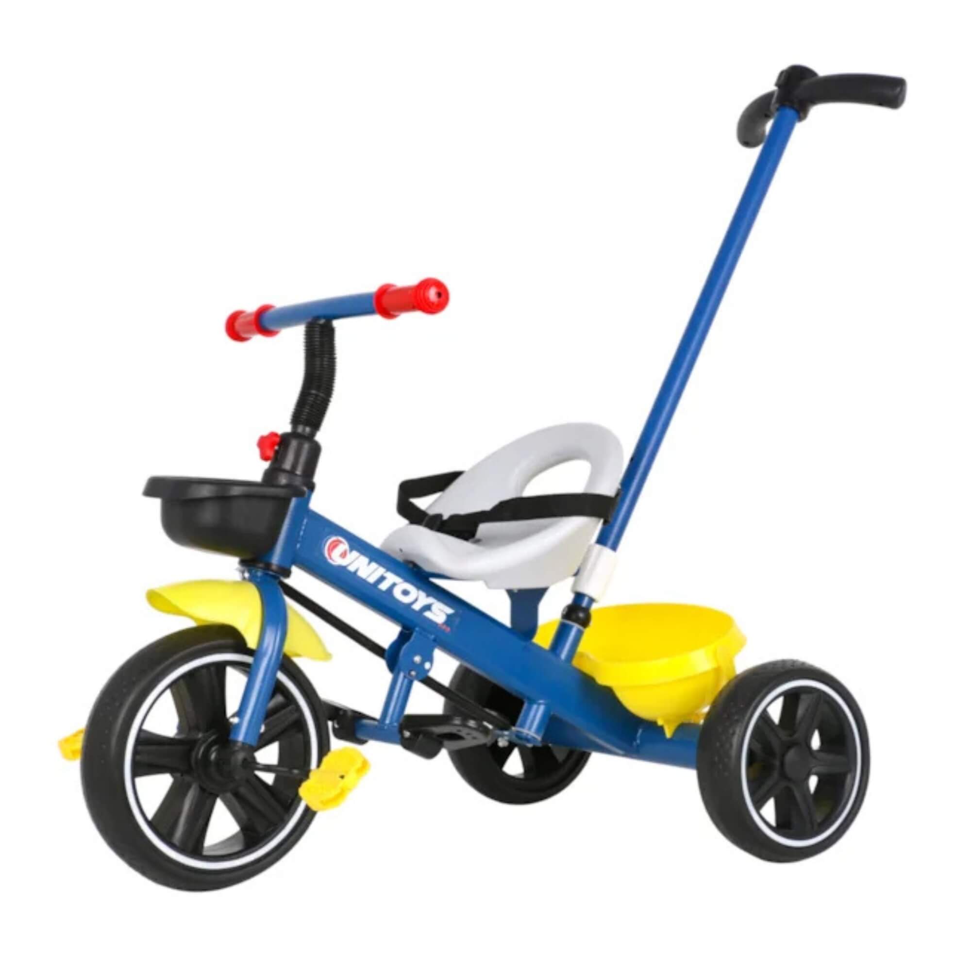 Brinquedo Infantil Triciclo com Empurrador Azul Unitoys - 3335