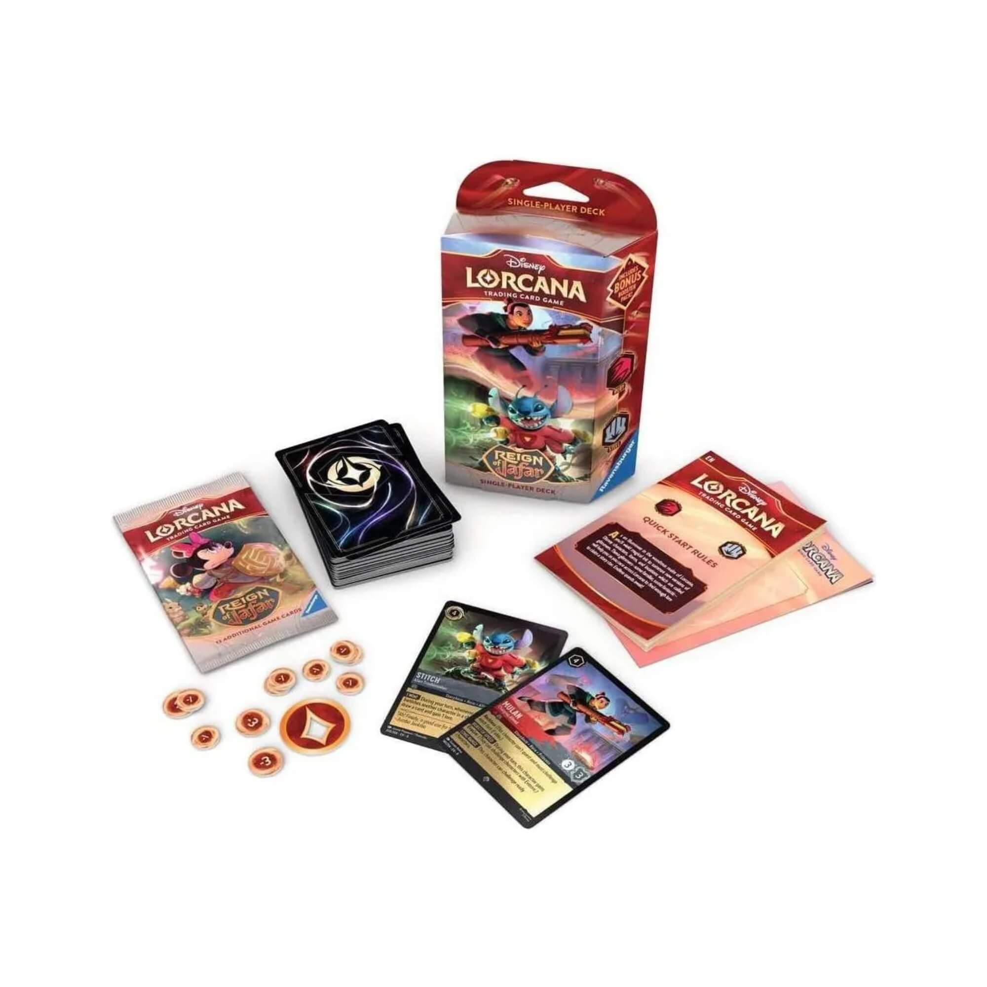Lorcana Starter Deck Disney Set 8 - Mulan e Stitch Copag - 80298