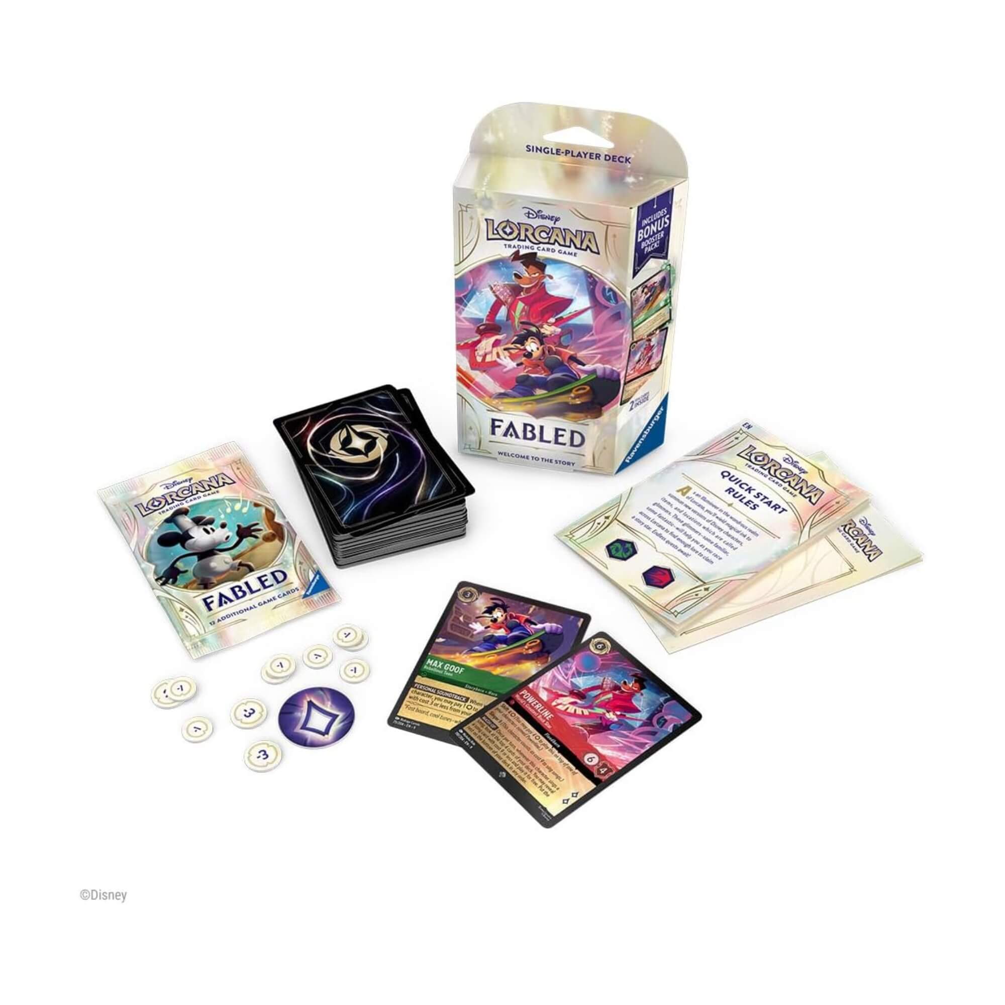 Lorcana Starter Deck Disney Set 9 - Max Goof e Powerline Copag - 83161
