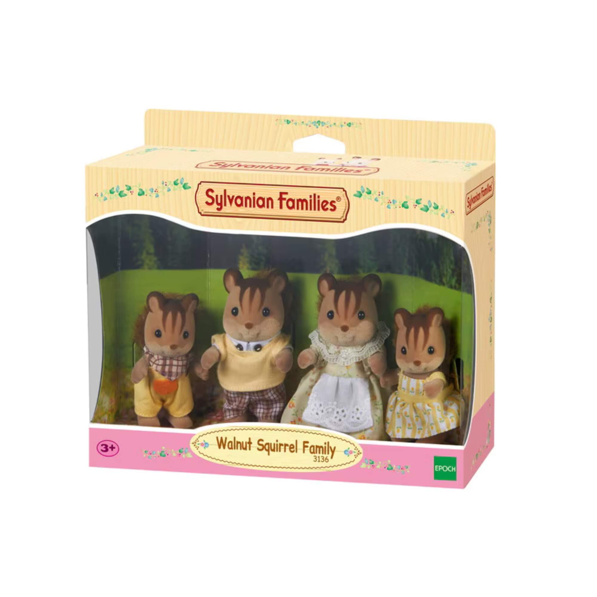 Família dos Esquilos Noz Sylvanian Families Epoch - 4172