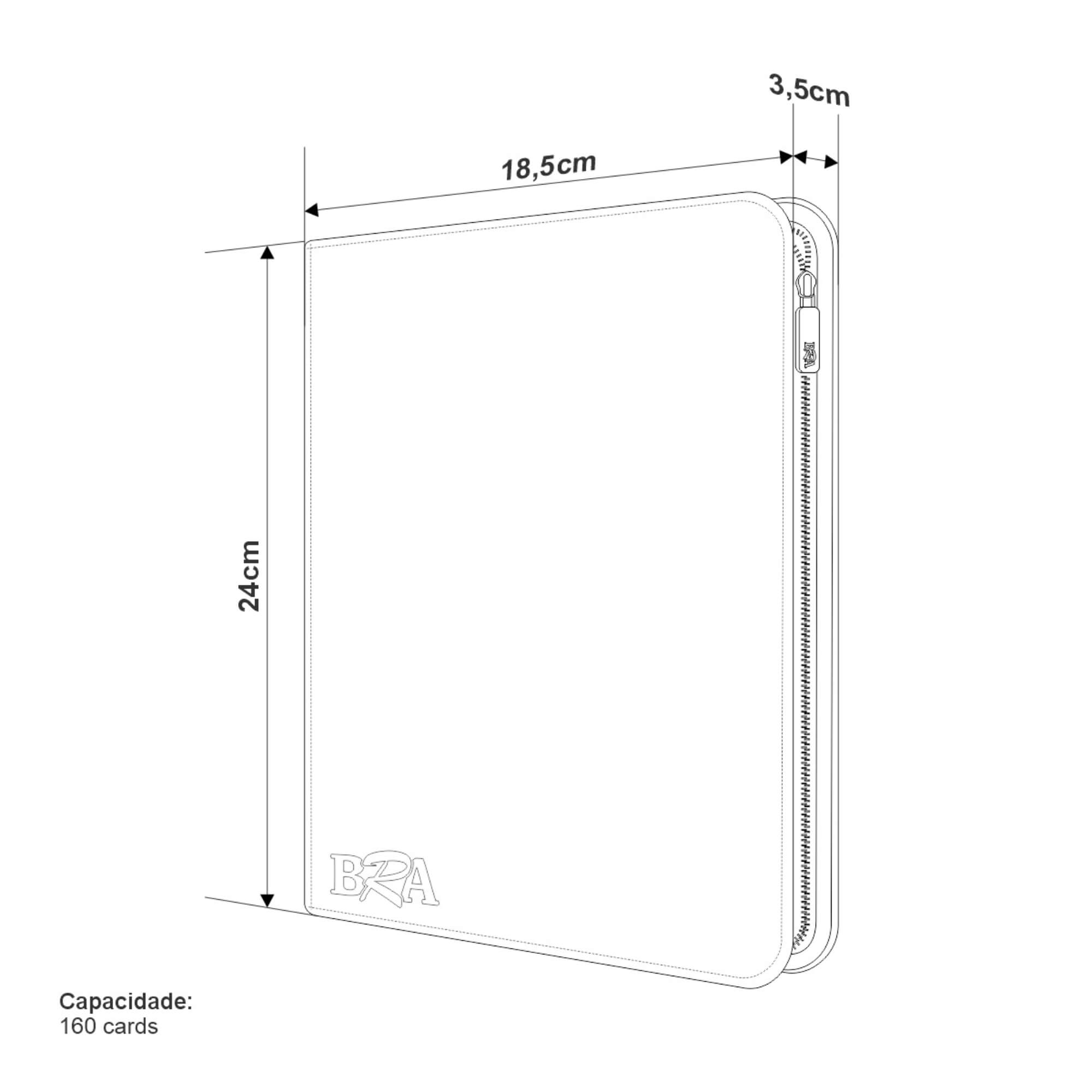 Pasta Premium 2x2 Vermelha (Comporta até 160 Cards) BRA - BC-2041